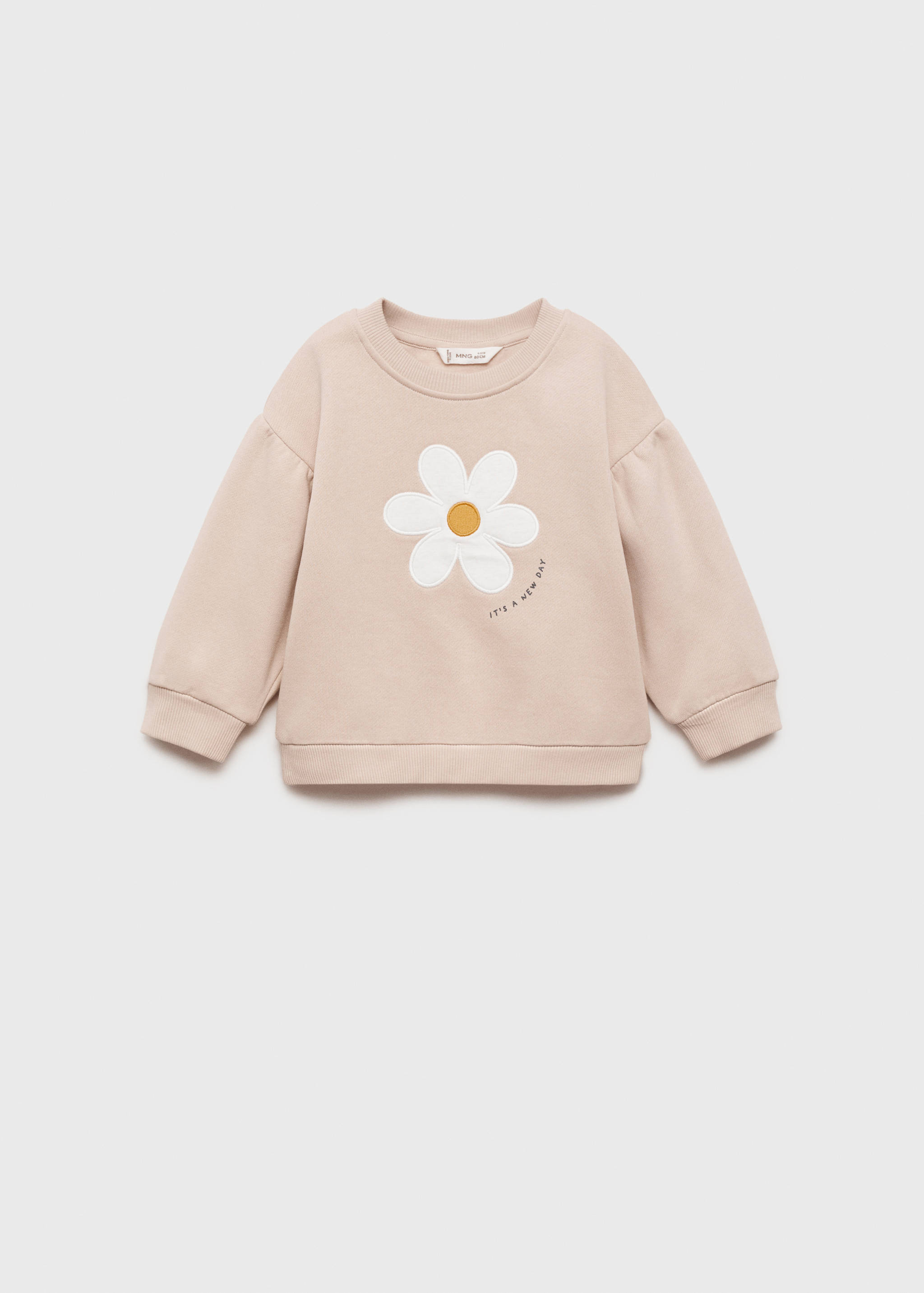 Embossed flower sweatshirt - Article without model