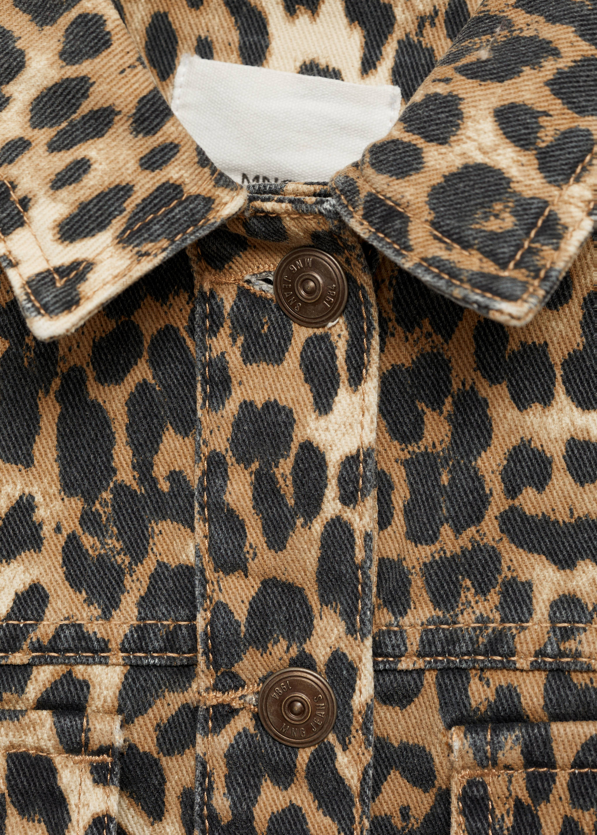 Leopard-print denim jacket - Details of the article 8