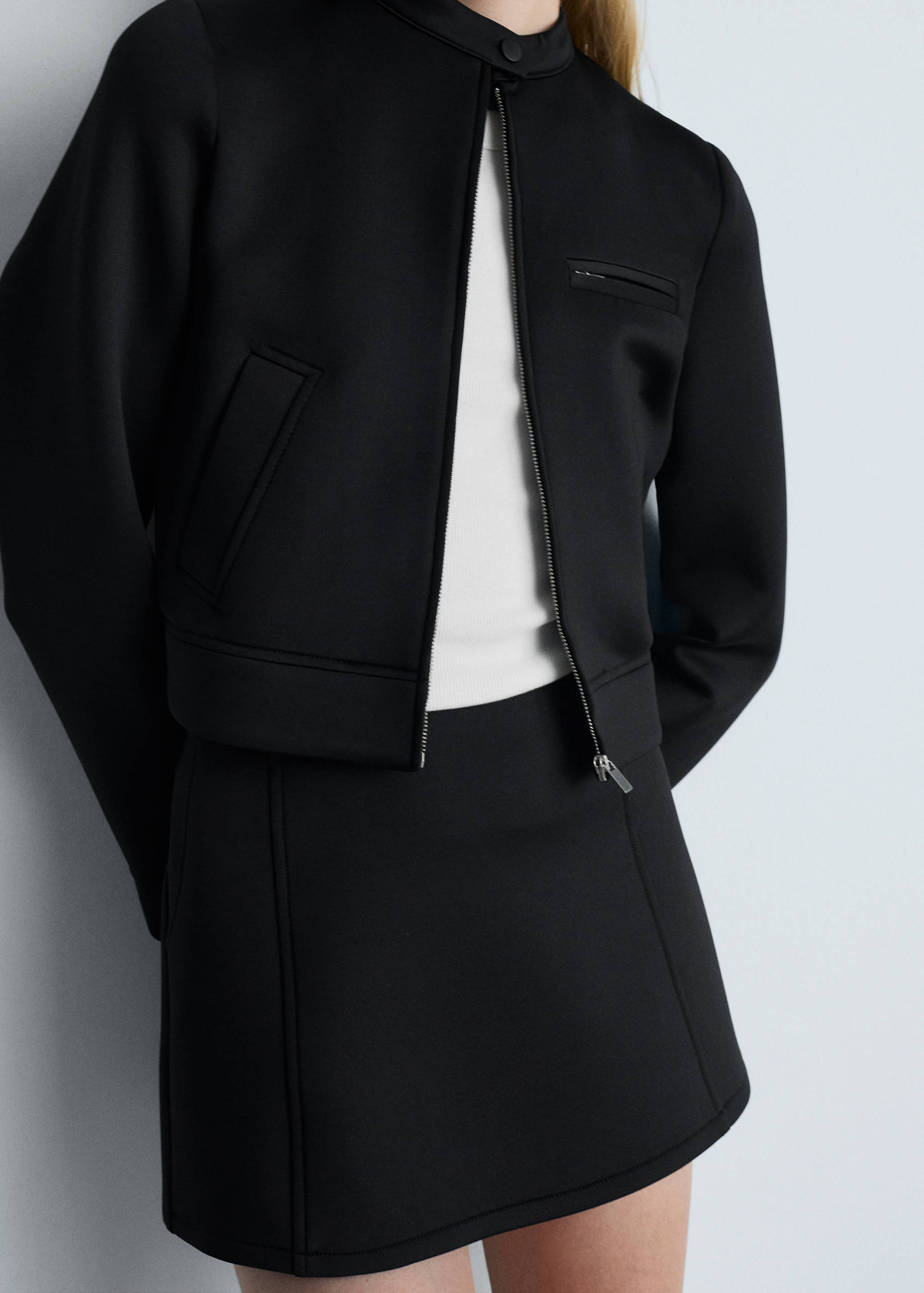 Mid-rise mini-skirt - Medium plane