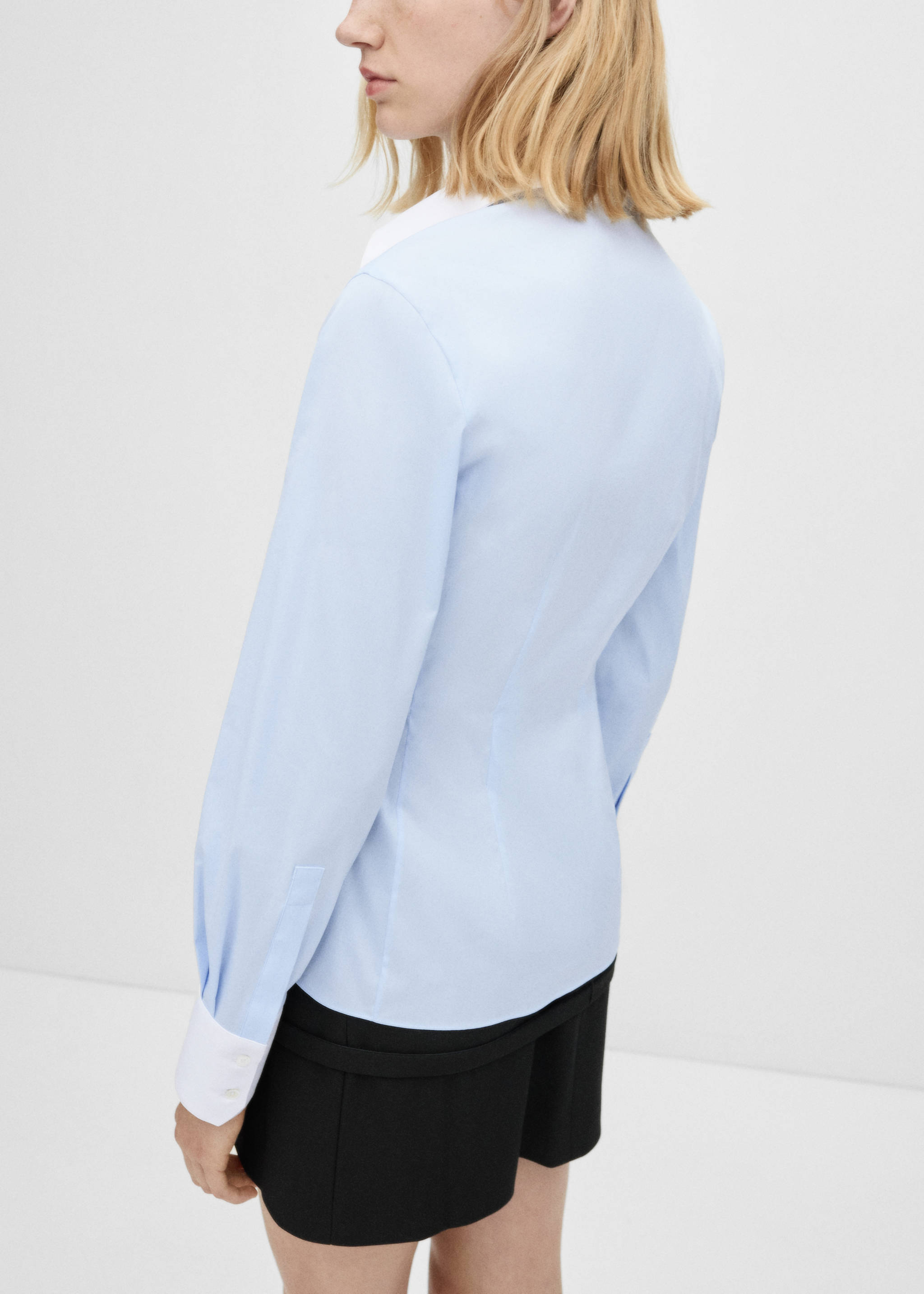 Chemise popeline détails contrastés - Verso de l’article