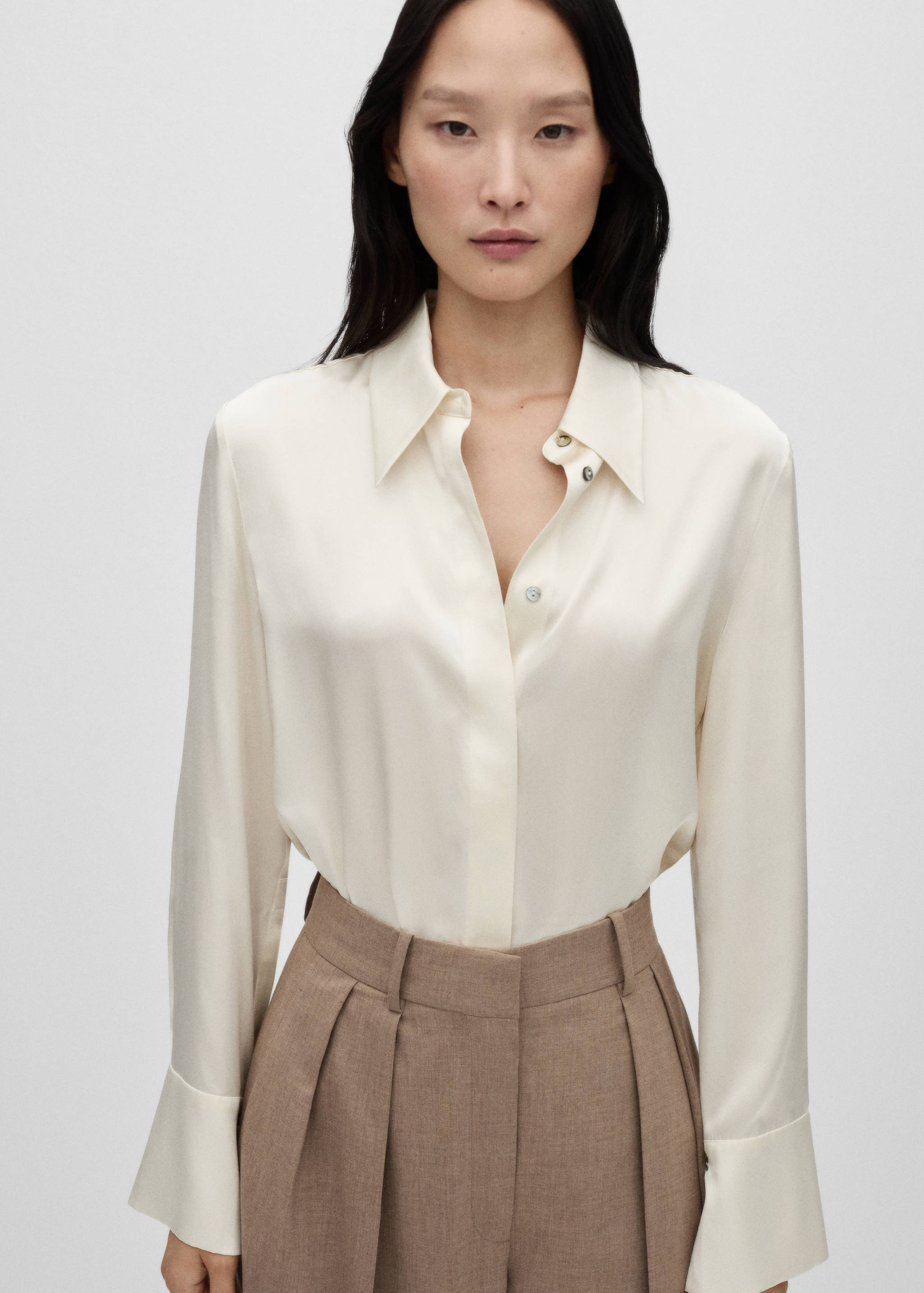 Anzughose aus Wolle - Mittlere Ansicht