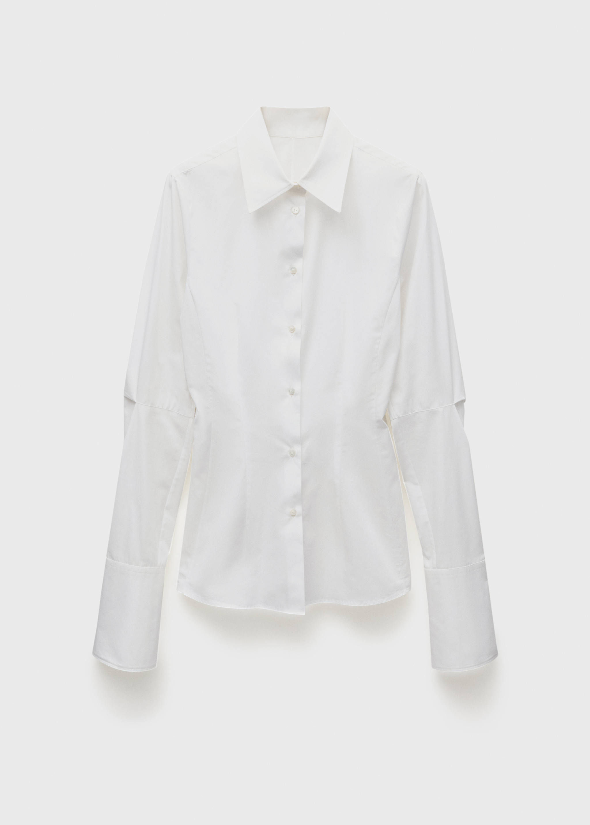 Cotton shirt with pleated detail - Article without model