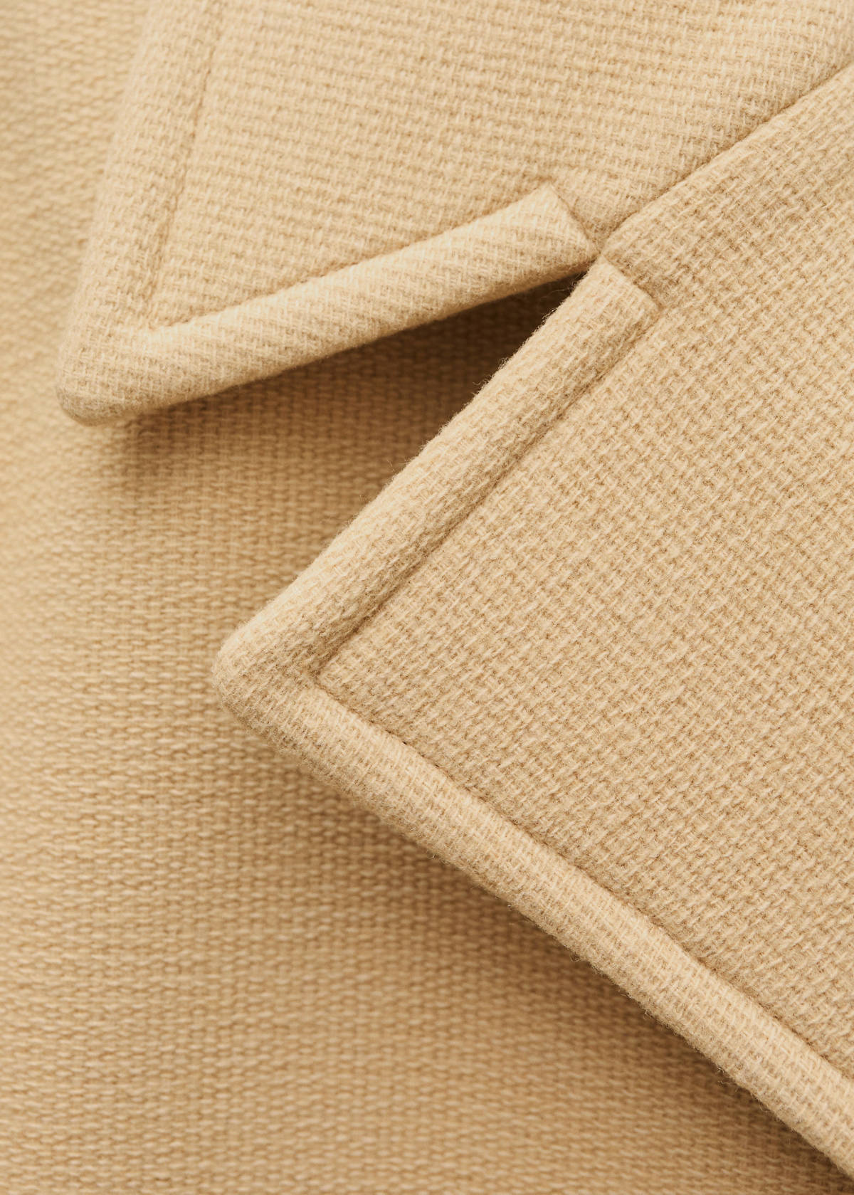 Double-breasted virgin wool coat — Medium Brown