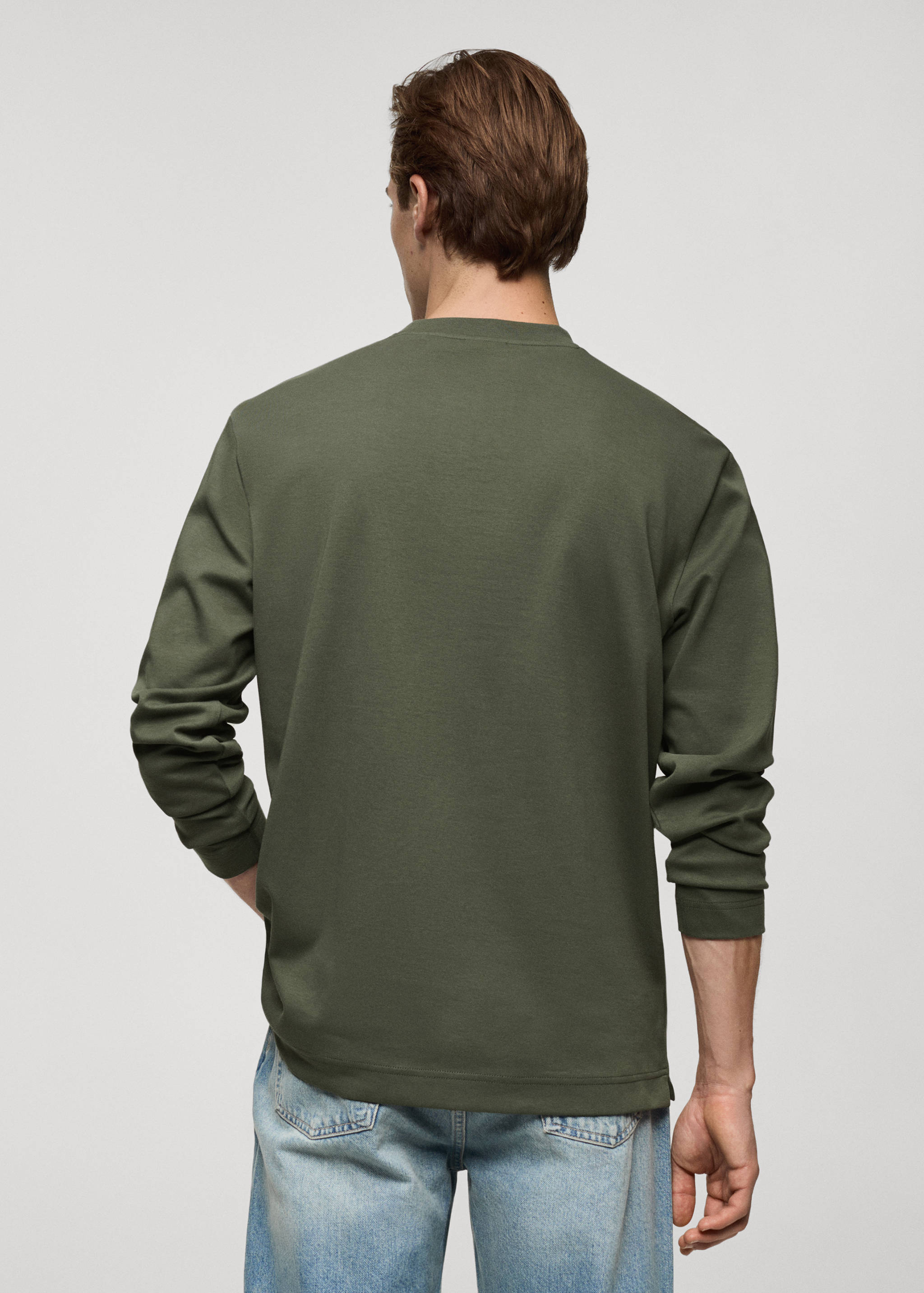 T-shirt 100 % coton manches longues - Verso de l’article