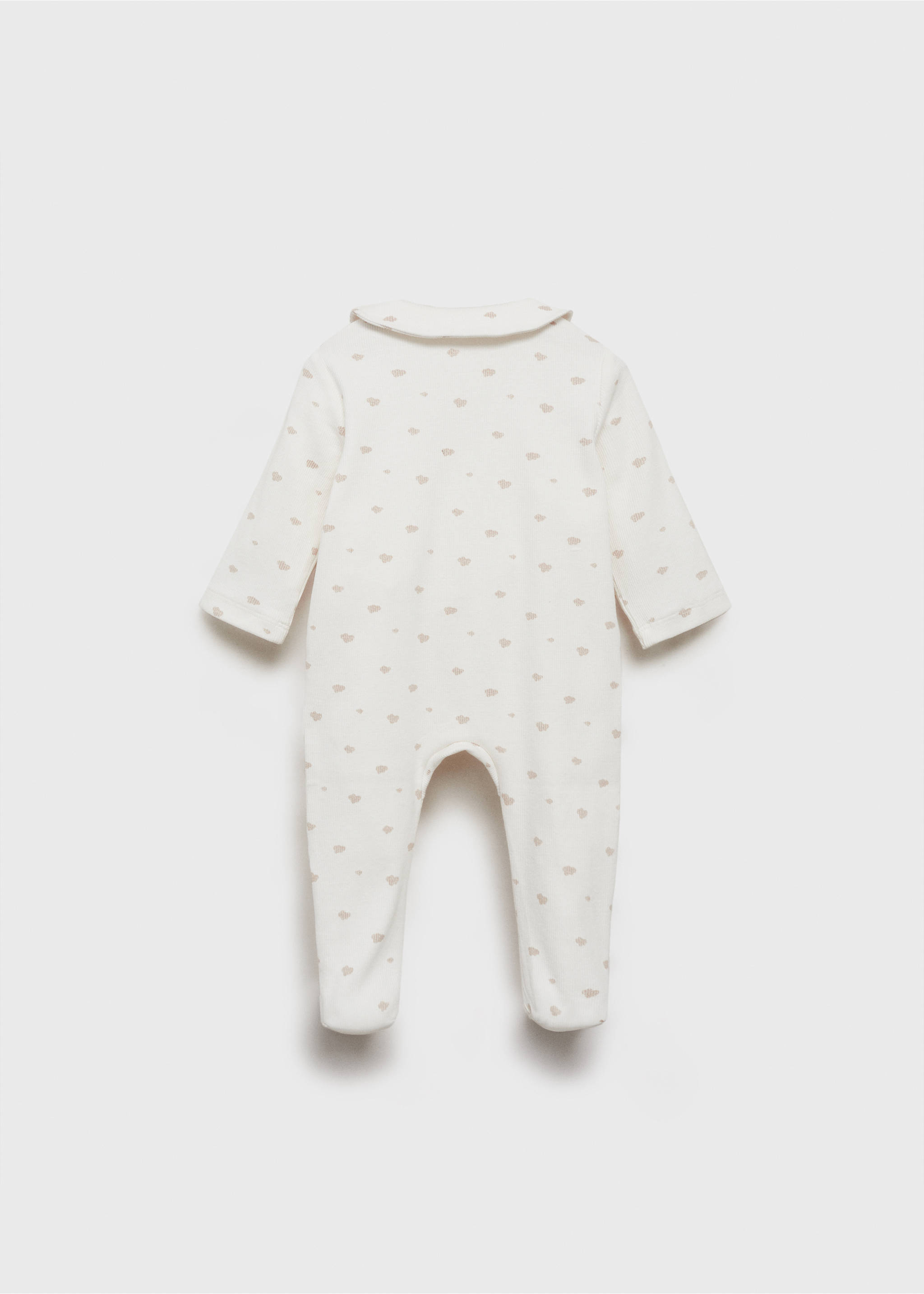 Printed bodysuit piyamas - Reverse of the article, Off White. Ref: 77097121-00.