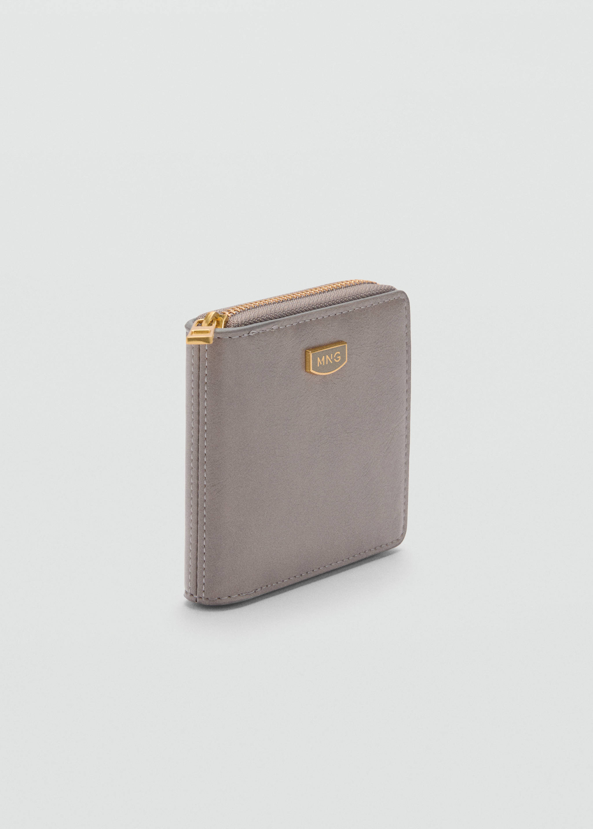 Faux-leather wallet - Medium plane