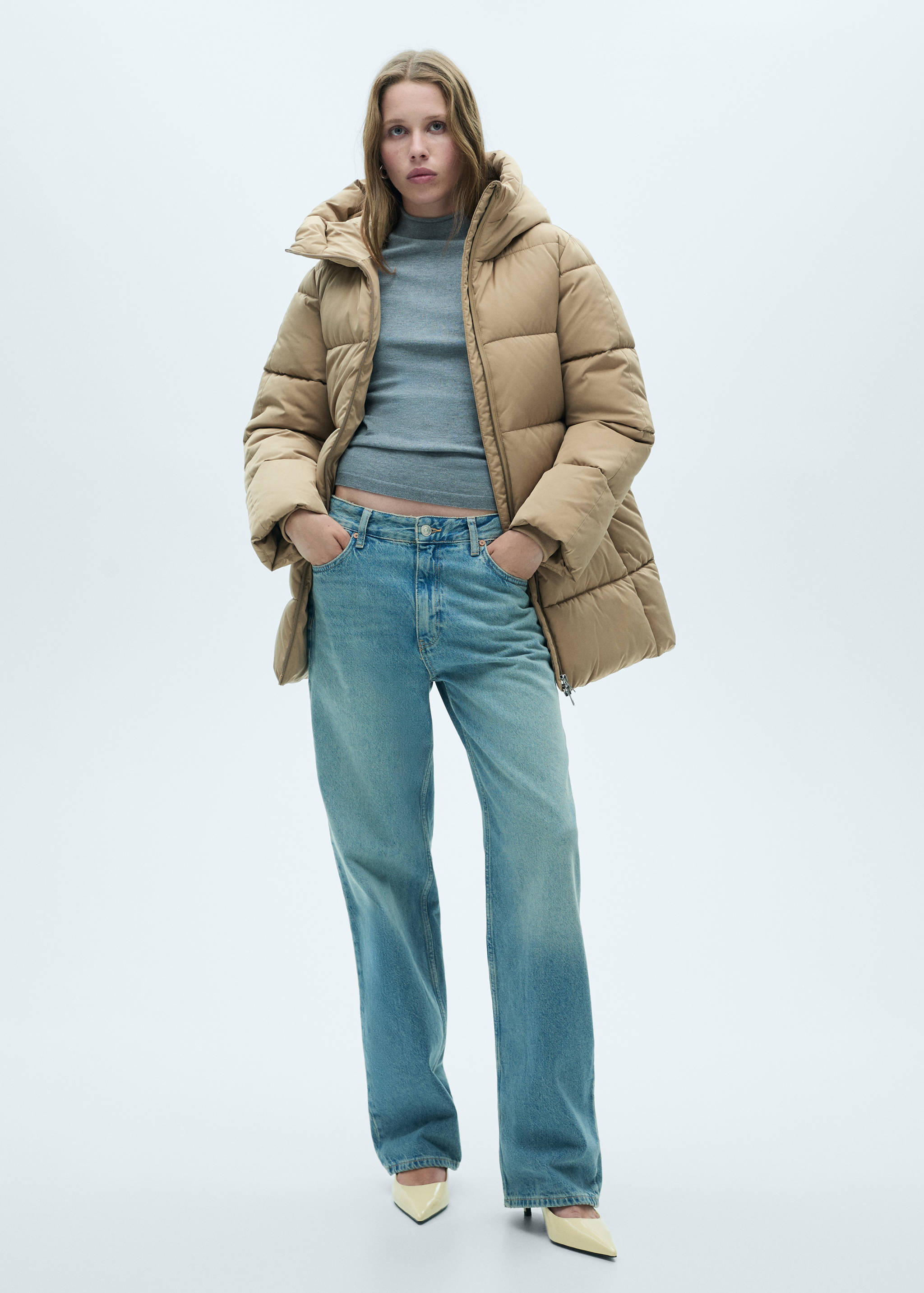 Anorak acolchado capucha - Plano general