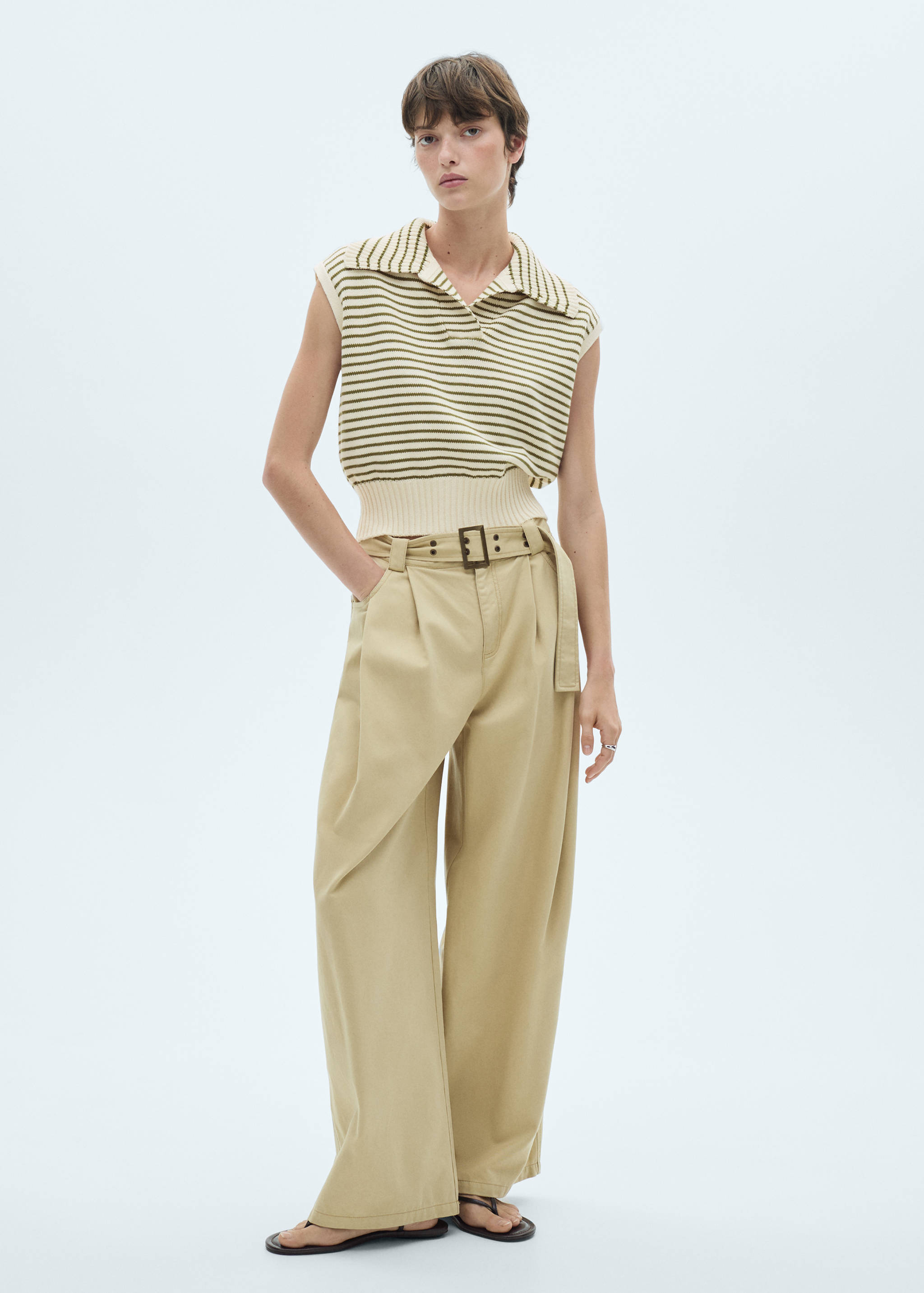 Gilet maille rayures - Plan général