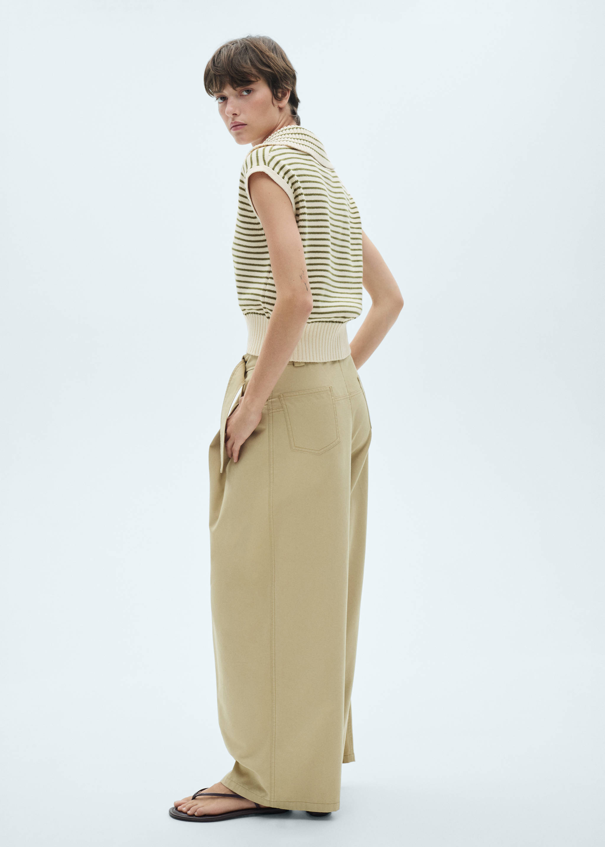 Gilet maille rayures - Verso de l’article