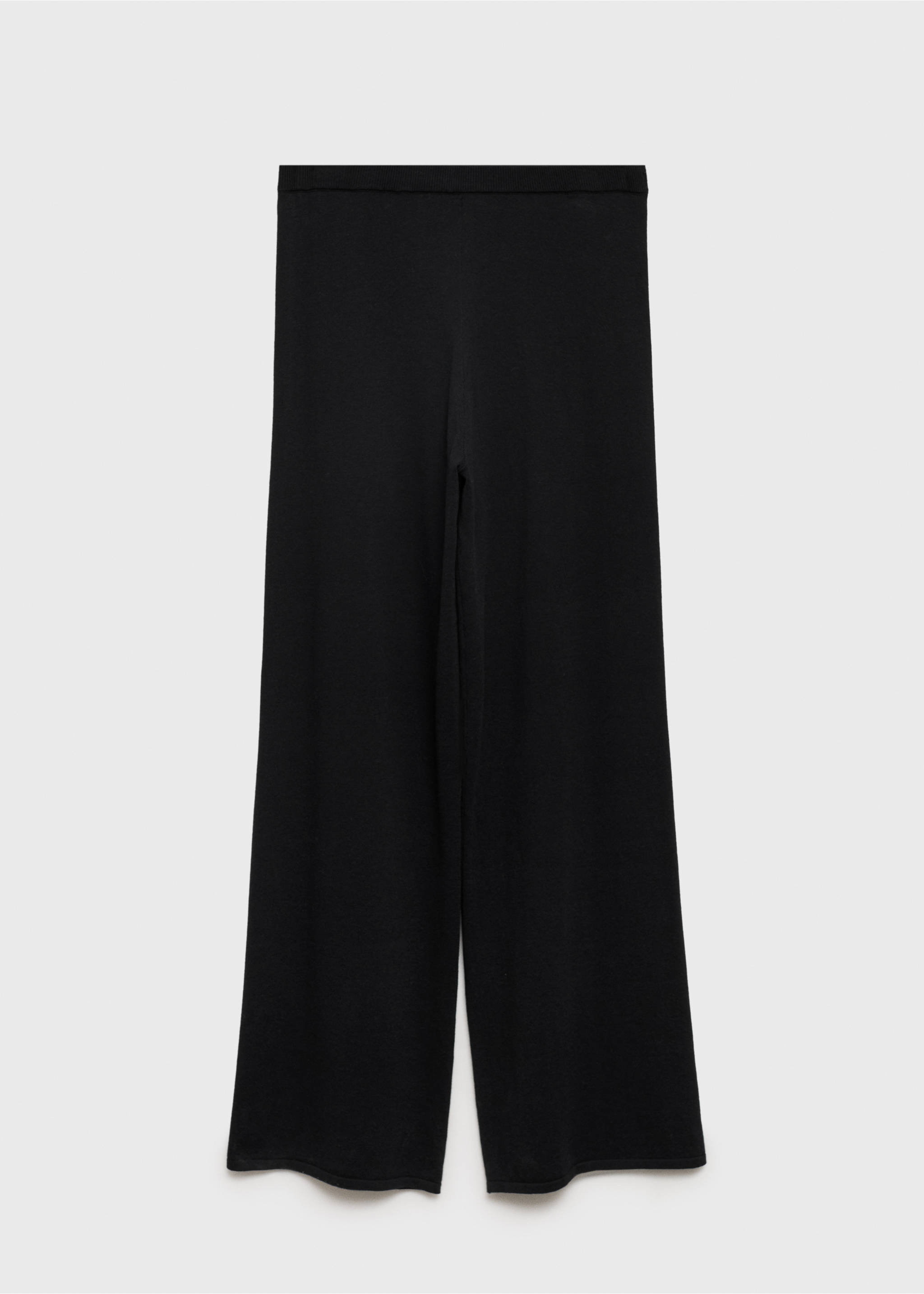 Fine-knit wideleg trousers - Article without model, Black. Ref: 77097644-00.