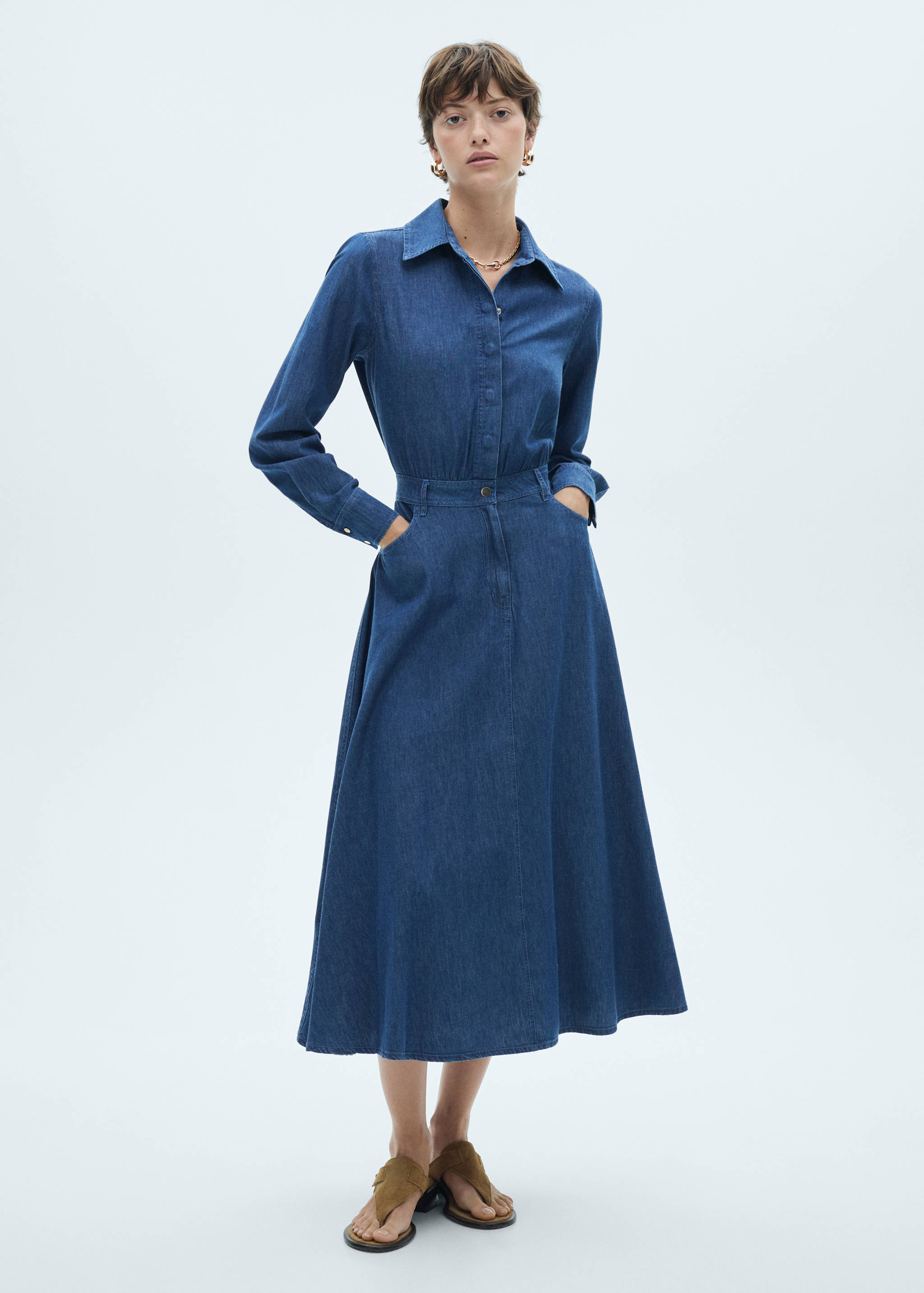 Denim shirt dress - General plane