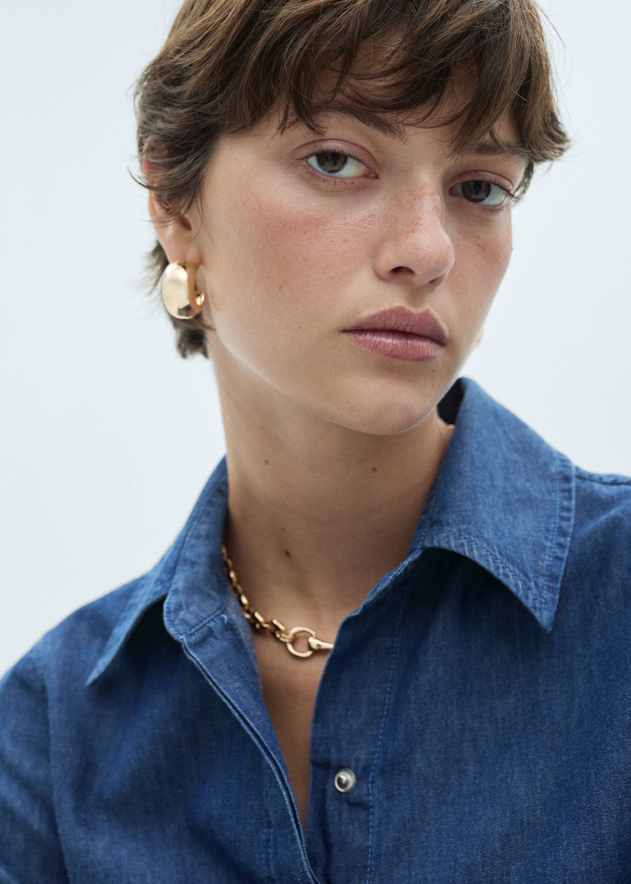 Denim shirt dress - Details of the article 1