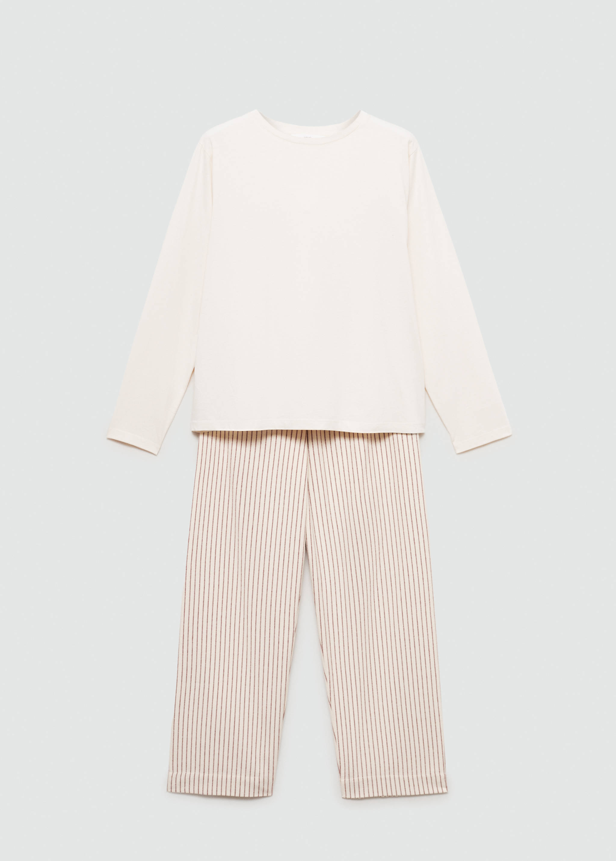 两件式法兰绒睡衣 - null