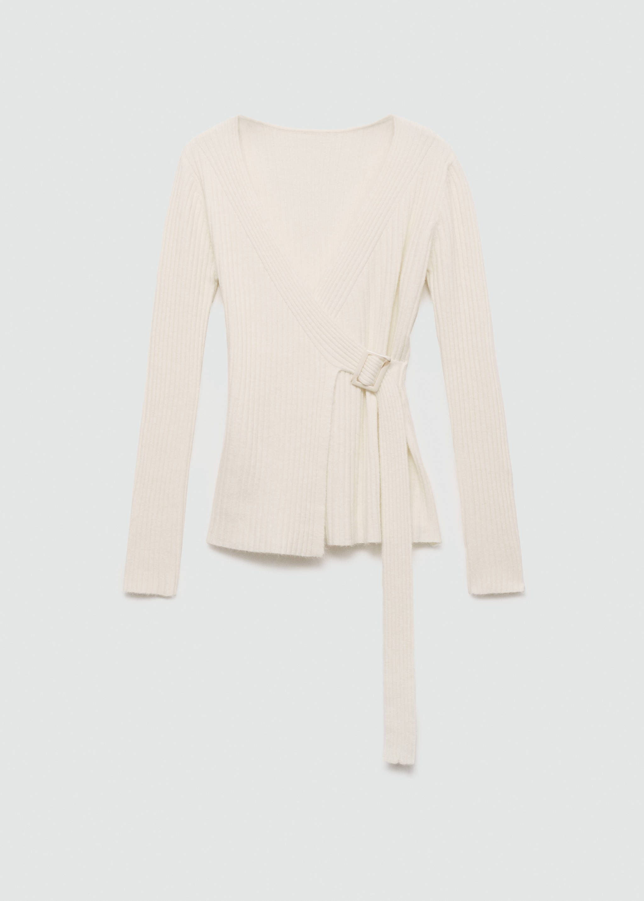 Ribbed cardigan with buckle - Article without model