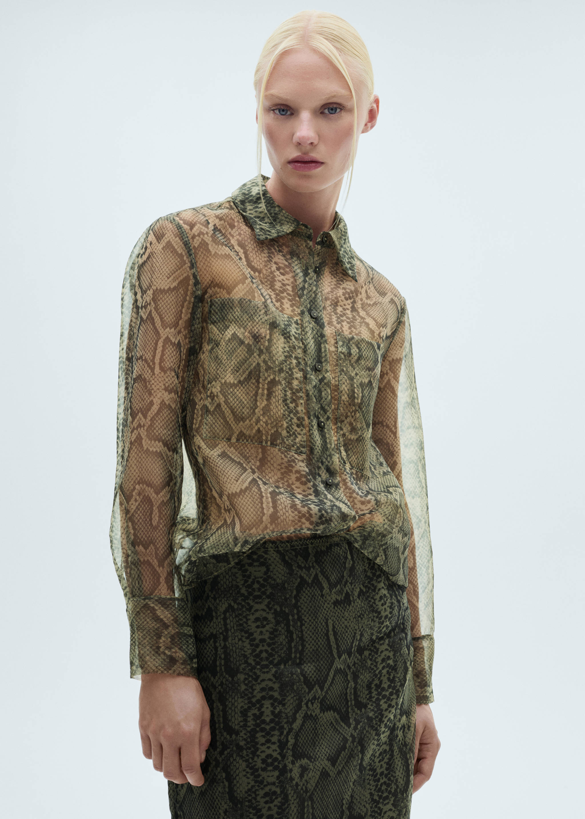 Animal print organza skirt - Details of the article 1