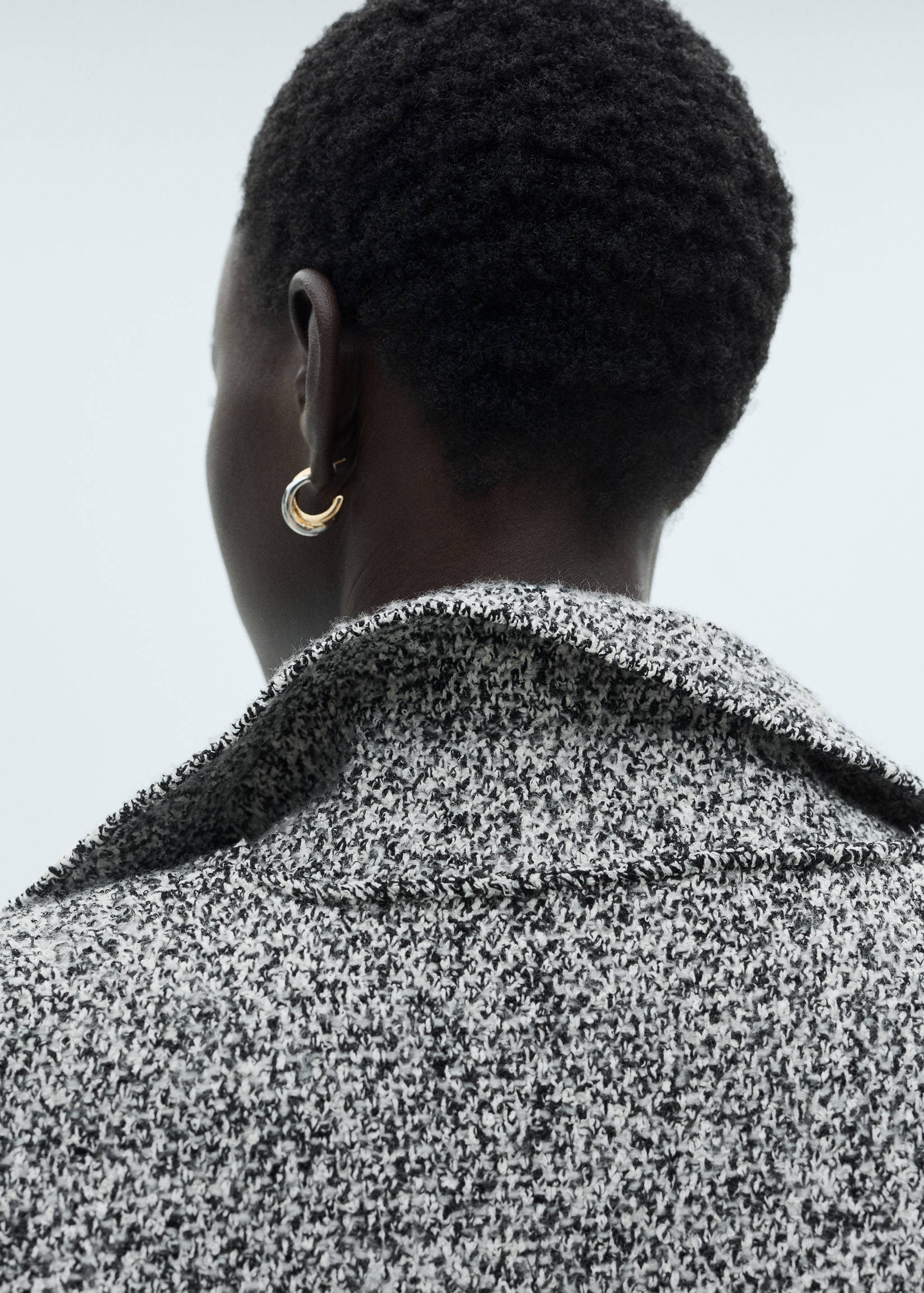 Manteau coton maille chinée - Détail de l'article 6