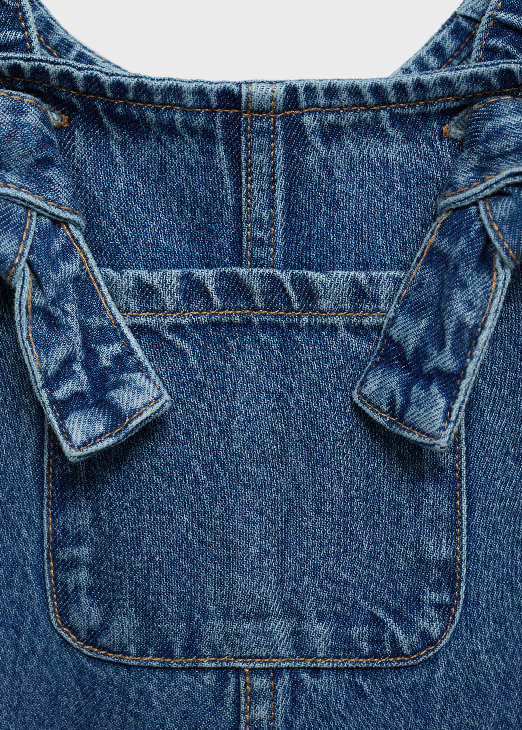 Long denim dungarees - Details of the article 8
