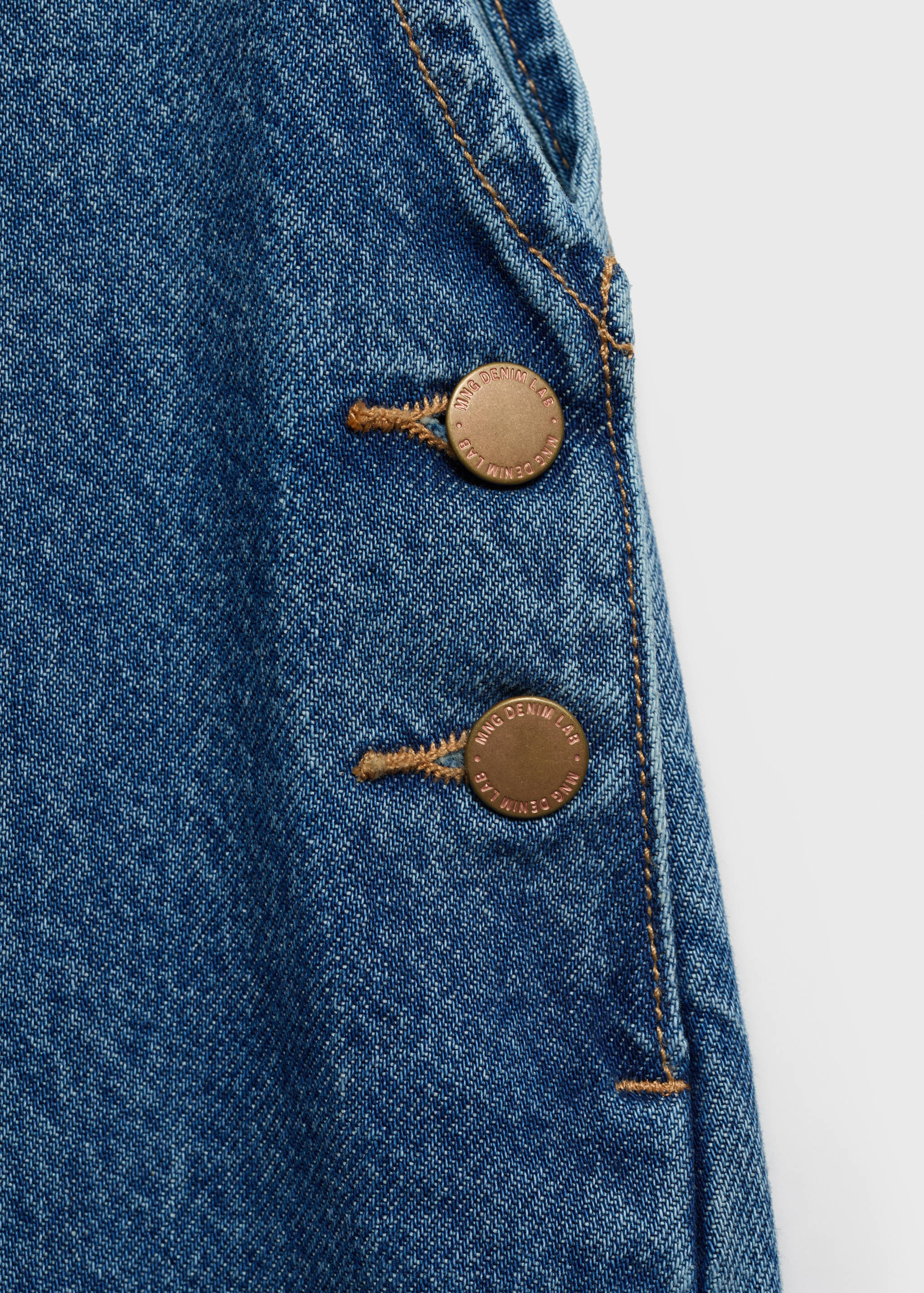 Long denim dungarees - Details of the article 0