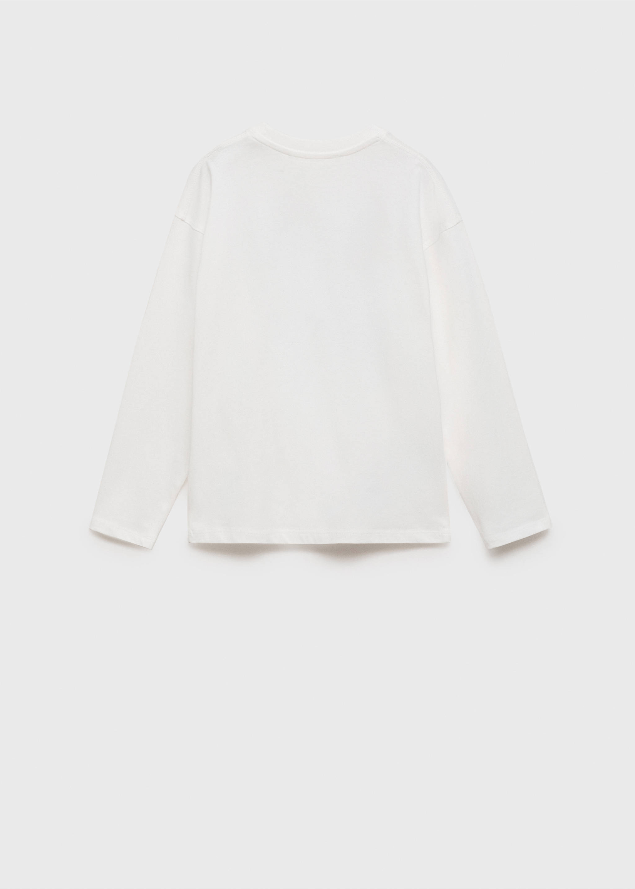 Printed long sleeve t-shirt - Reverse of the article, Off White. Ref: 77097666-00.