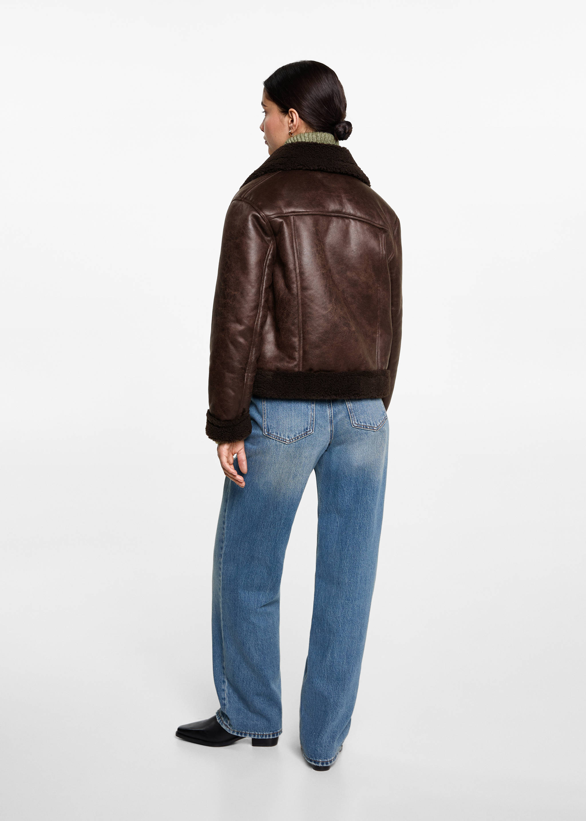 Cazadora efecto piel borreguito - Reverso del artículo
