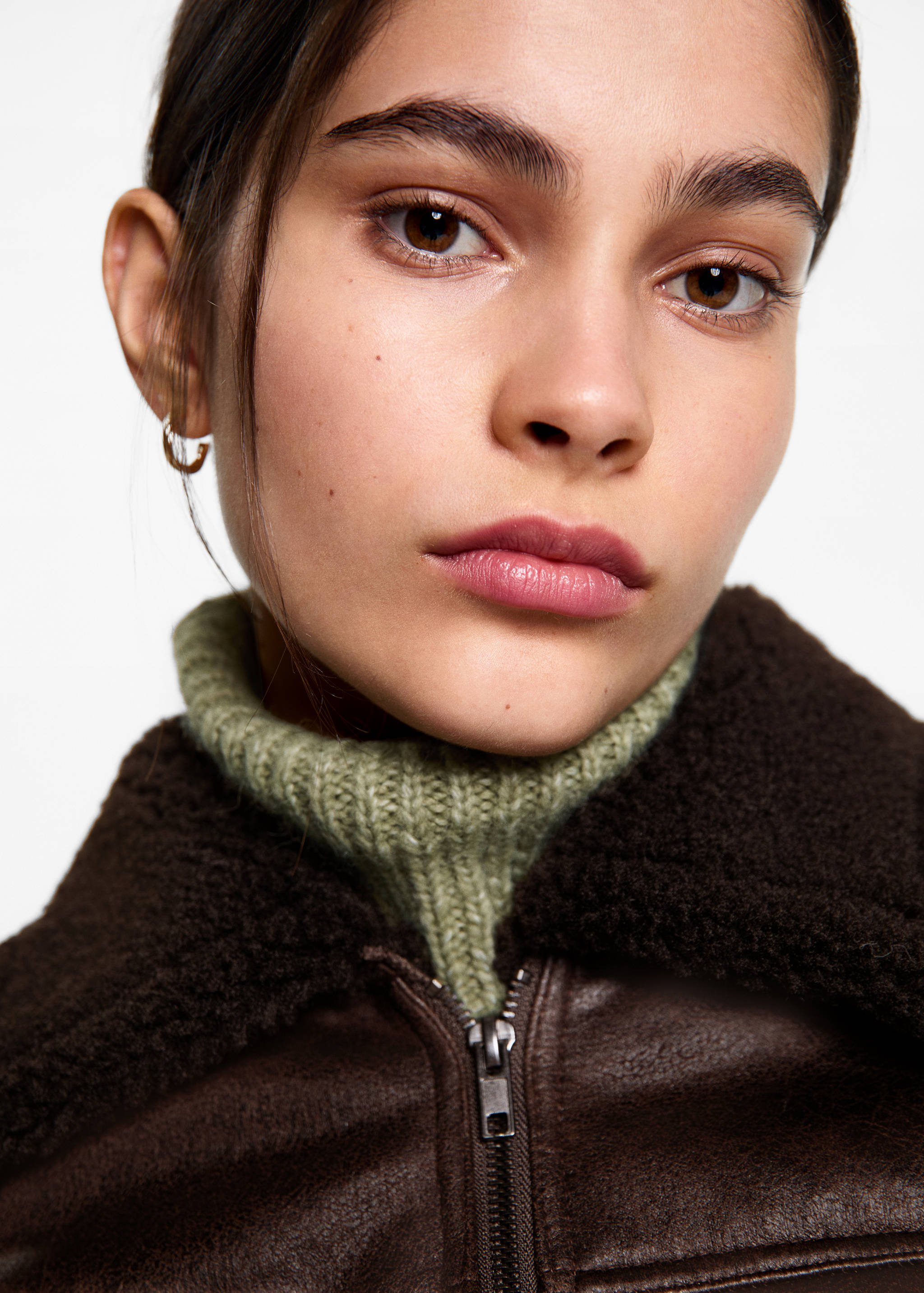 Cazadora efecto piel borreguito - Detalle del artículo 1