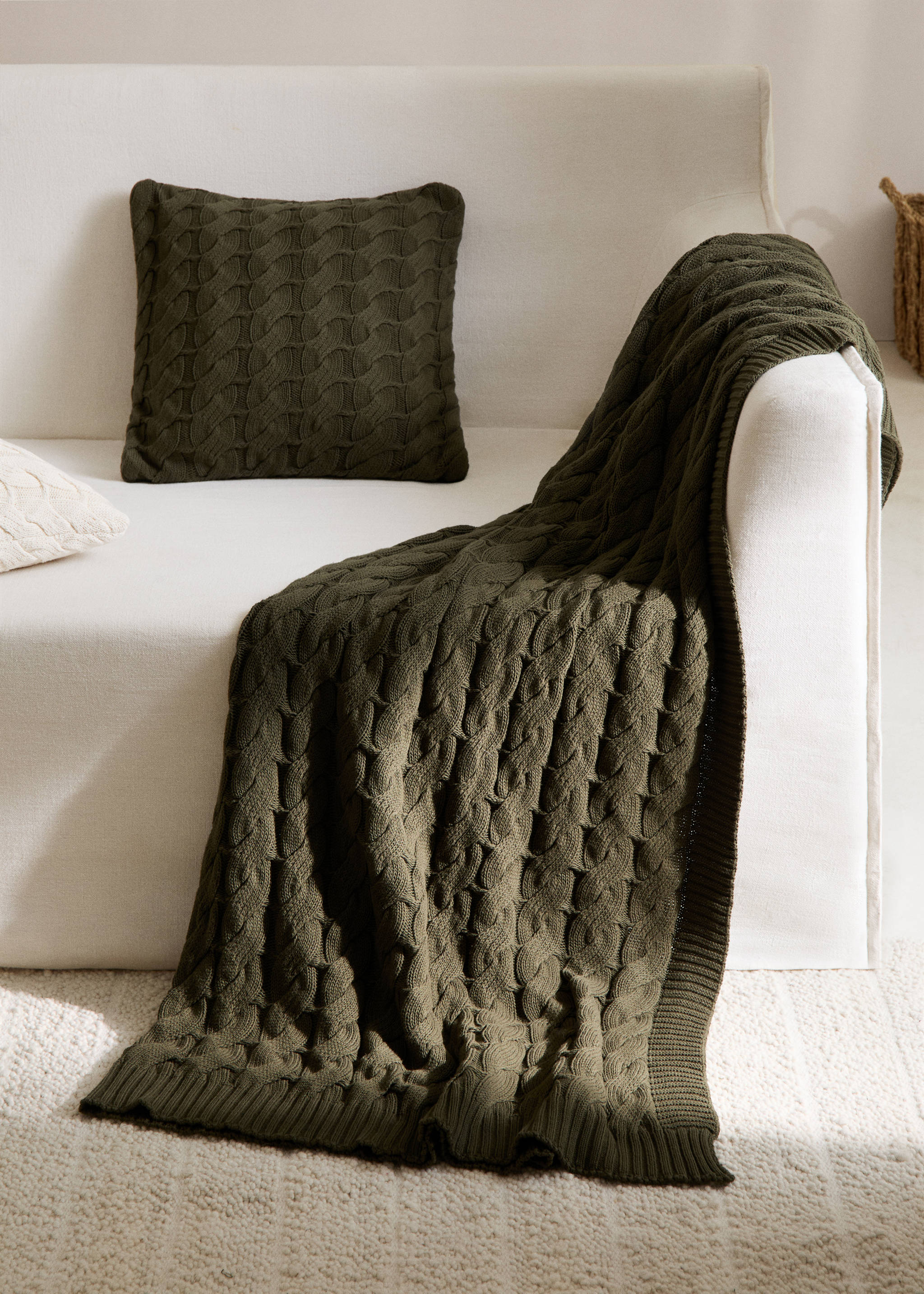 Κουβέρτα σχέδιο πλεξίδες 130x180εκ - Γενικό πλάνο