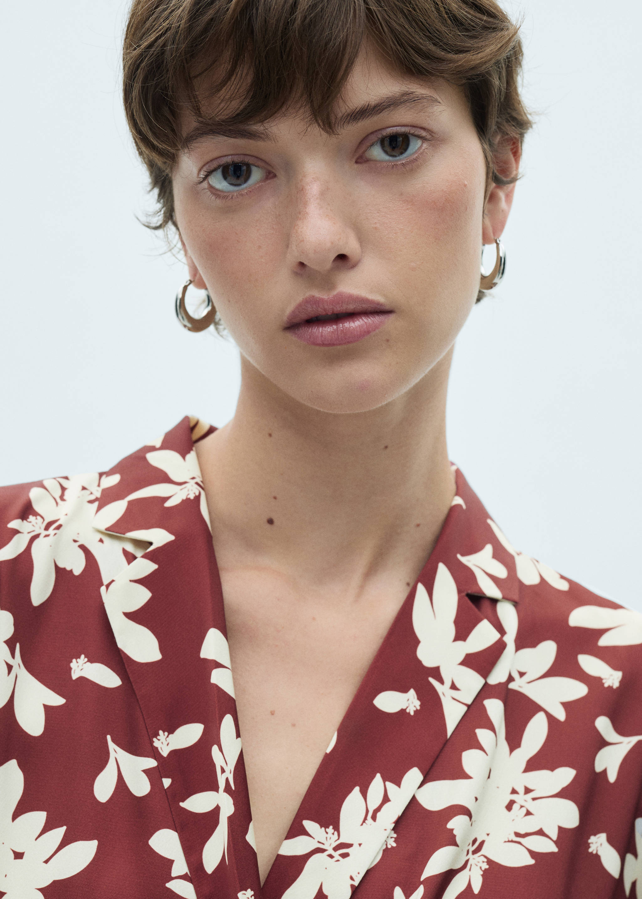 Принтованное платье с плиссировкой - Деталь изделия 1