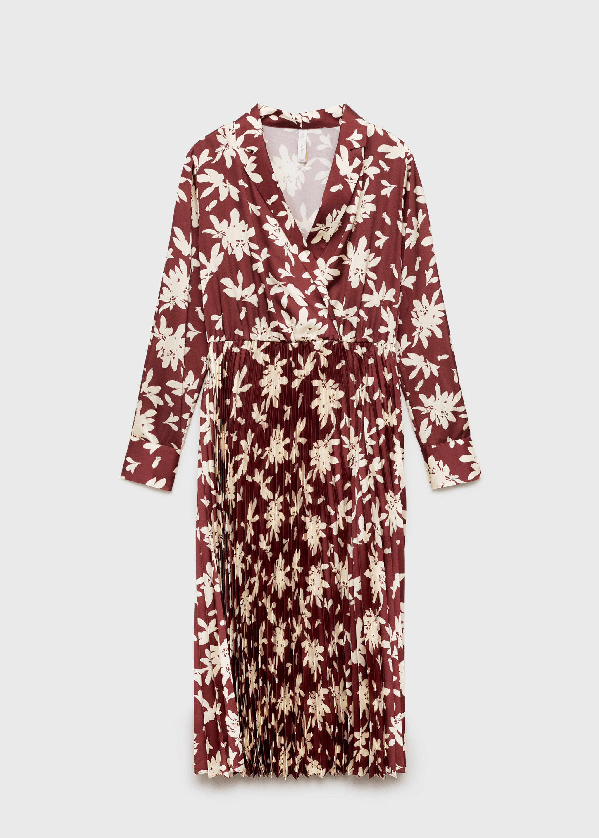 Принтованное платье с плиссировкой - Изделие без модели