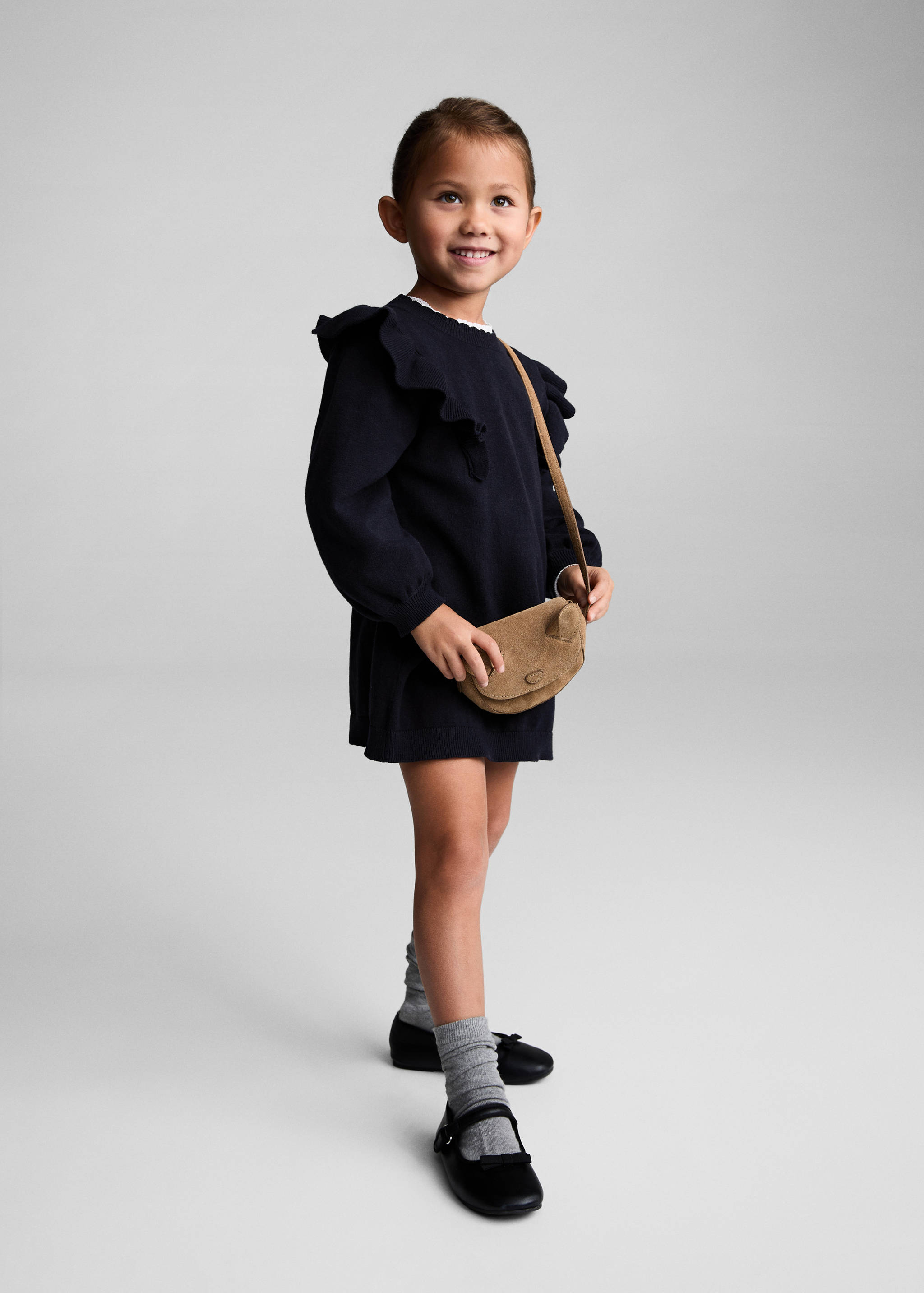 Ruffle knit dress - General plane