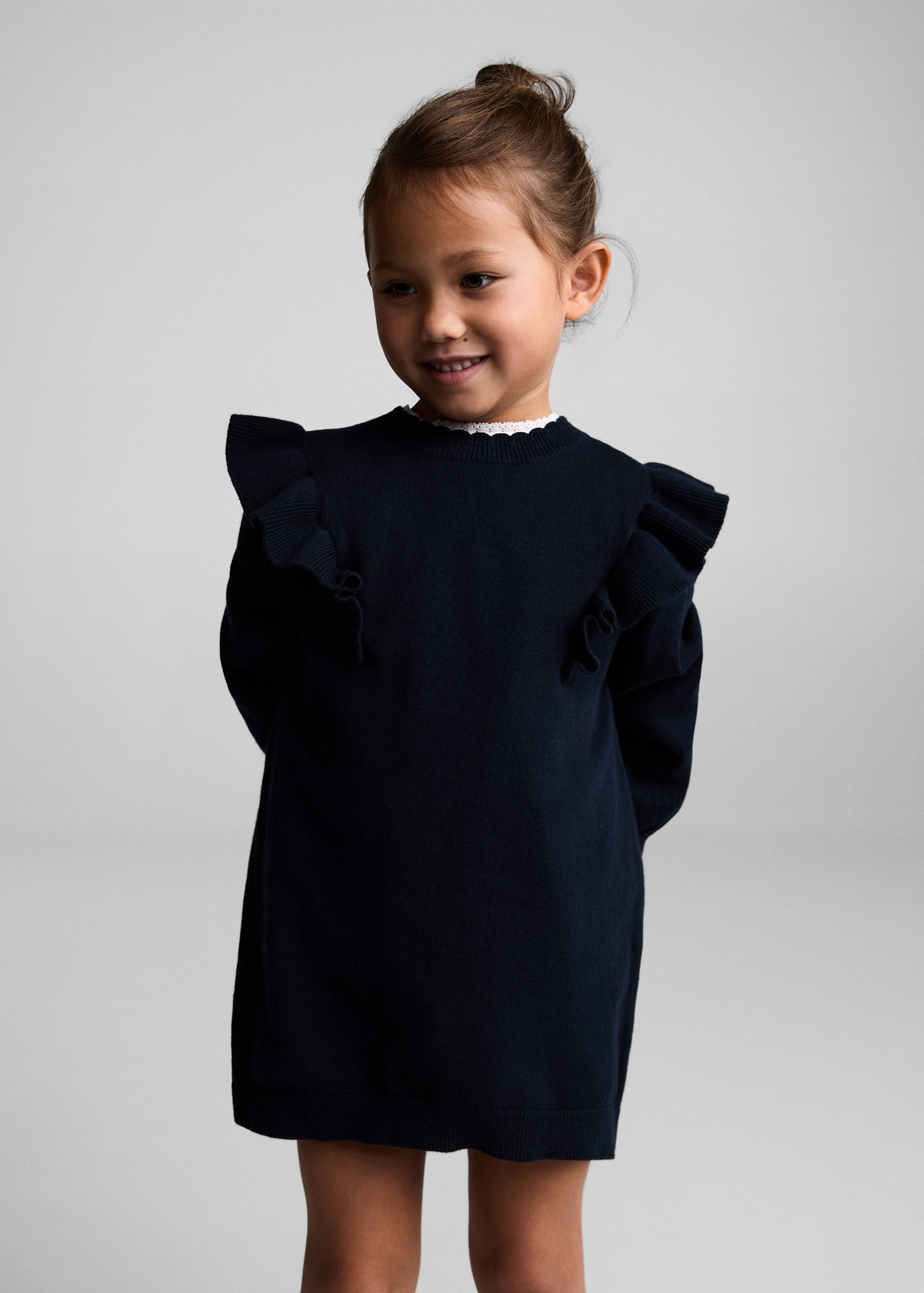 Ruffle knit dress - Medium plane