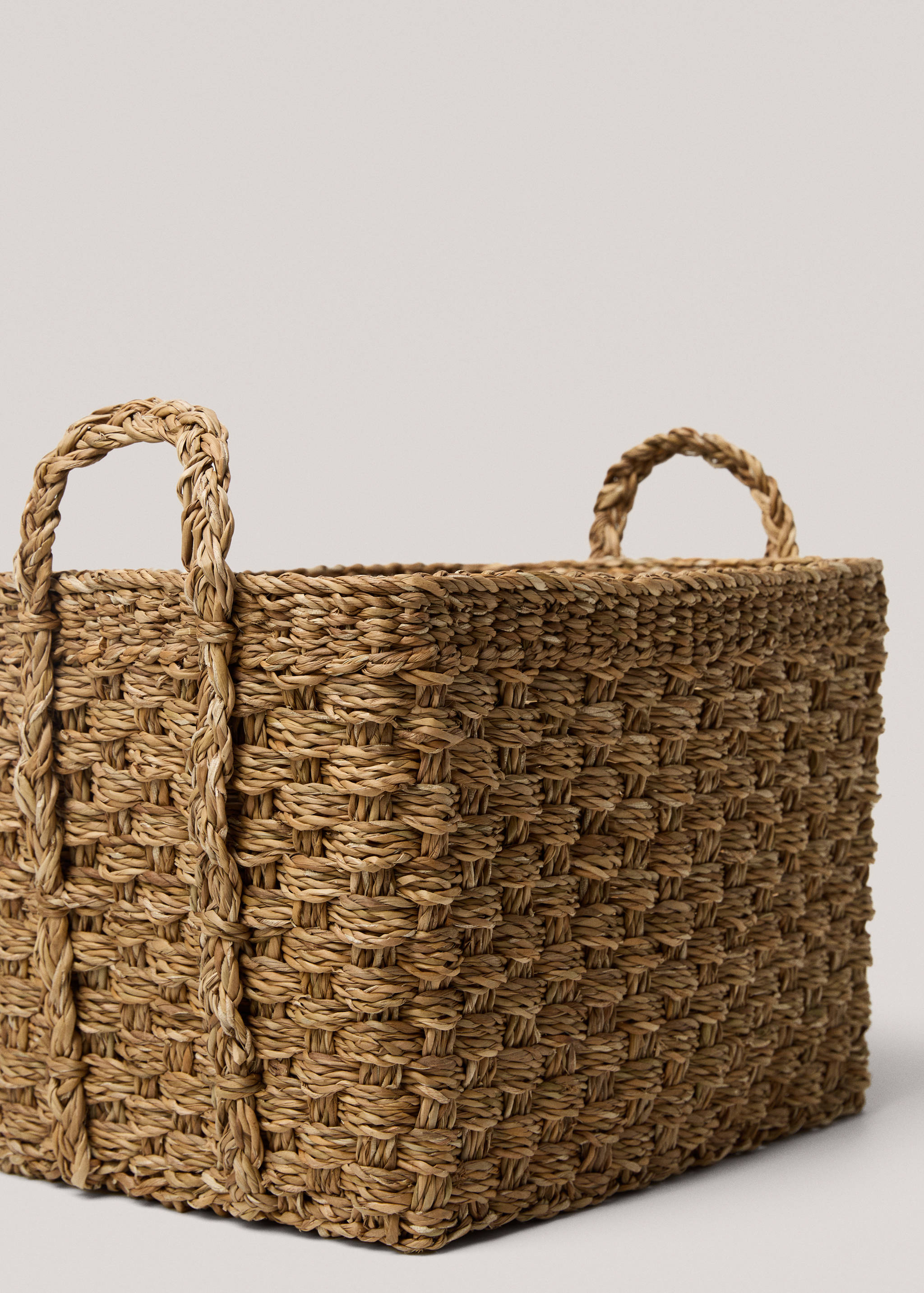Natural fiber square basket 37x27cm - Details of the article 2