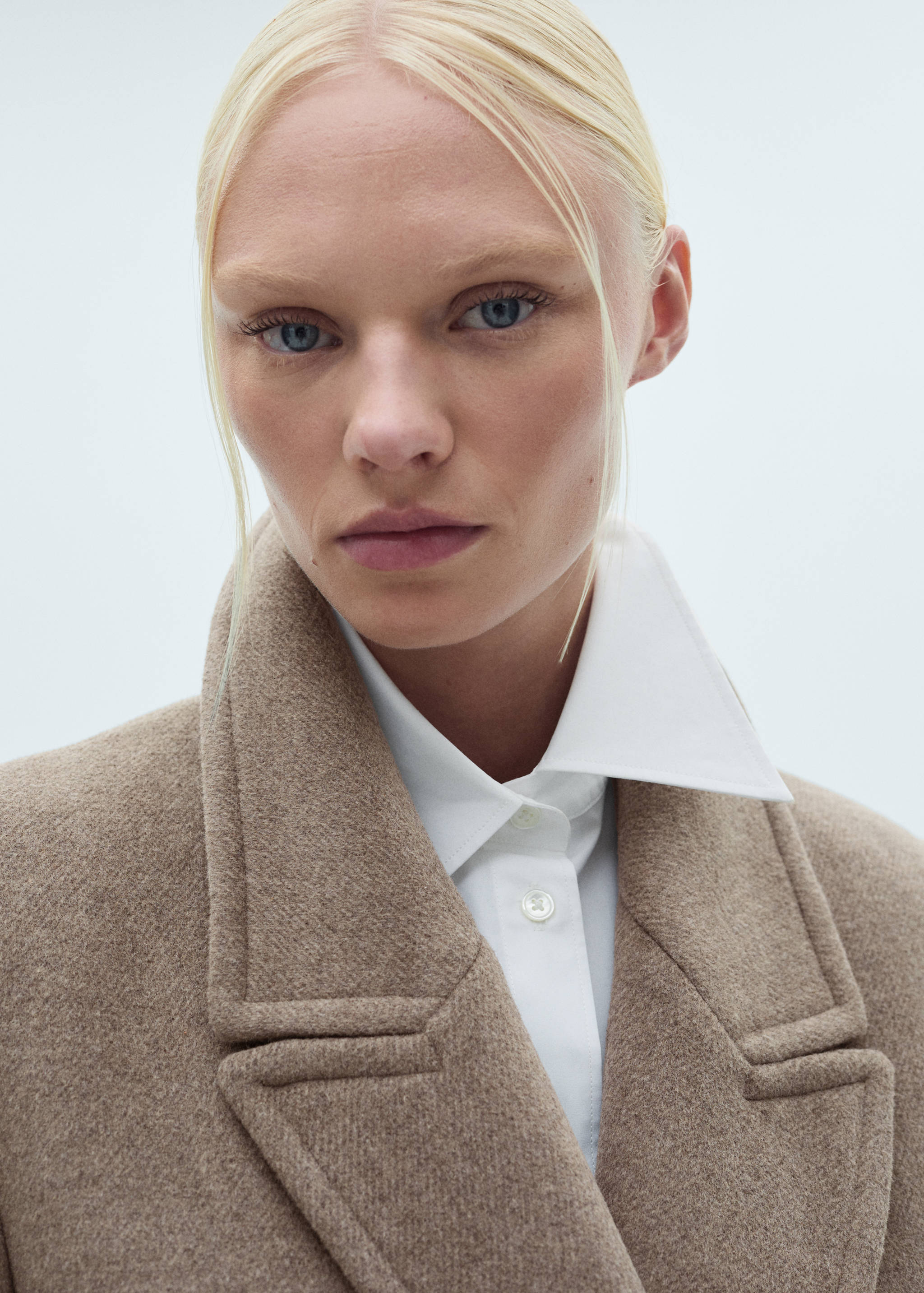 Παλτό μάλλινο με πέτο - Λεπτομέρεια του προϊόντος 1