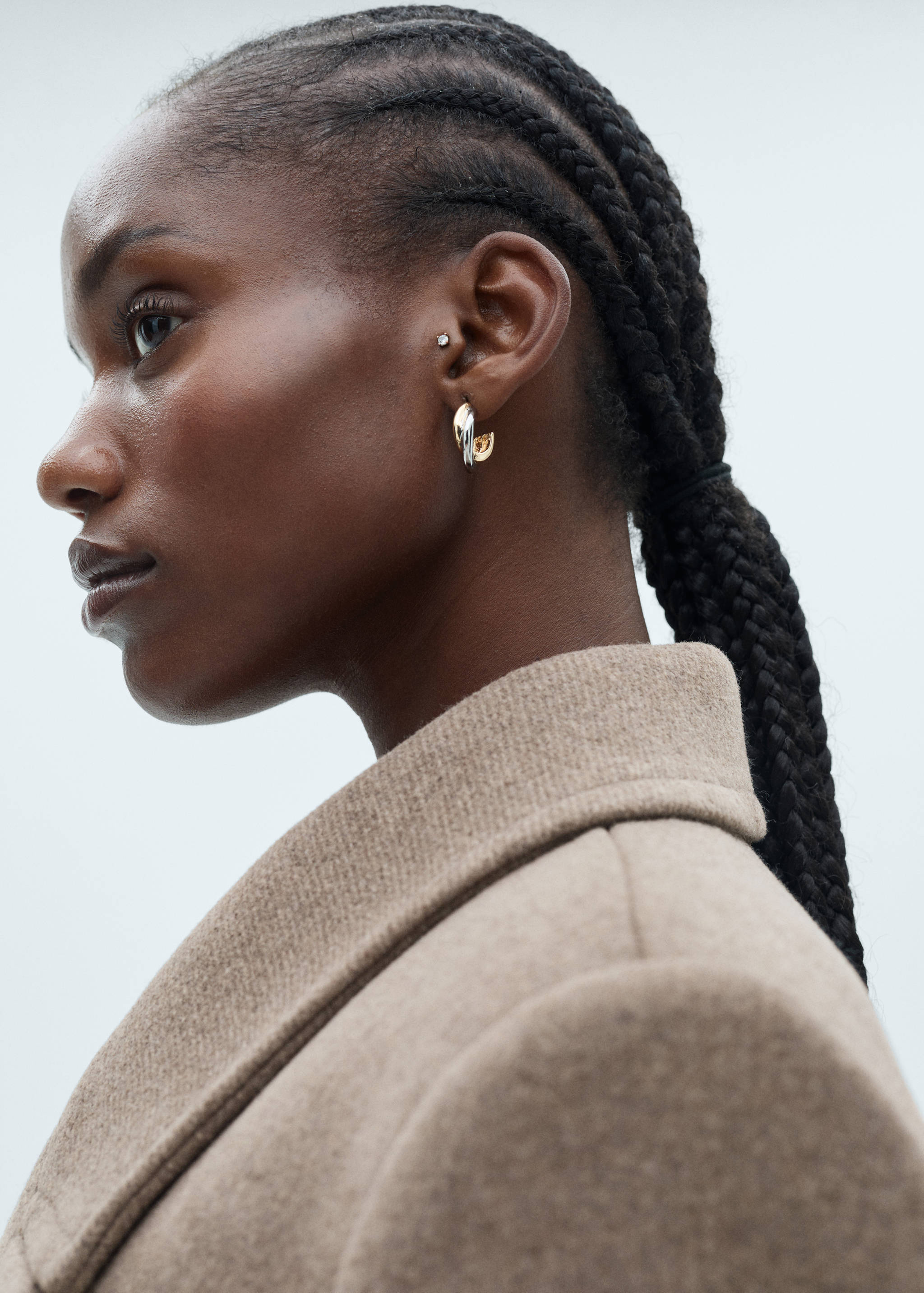 Παλτό μάλλινο με πέτο - Λεπτομέρεια του προϊόντος 4