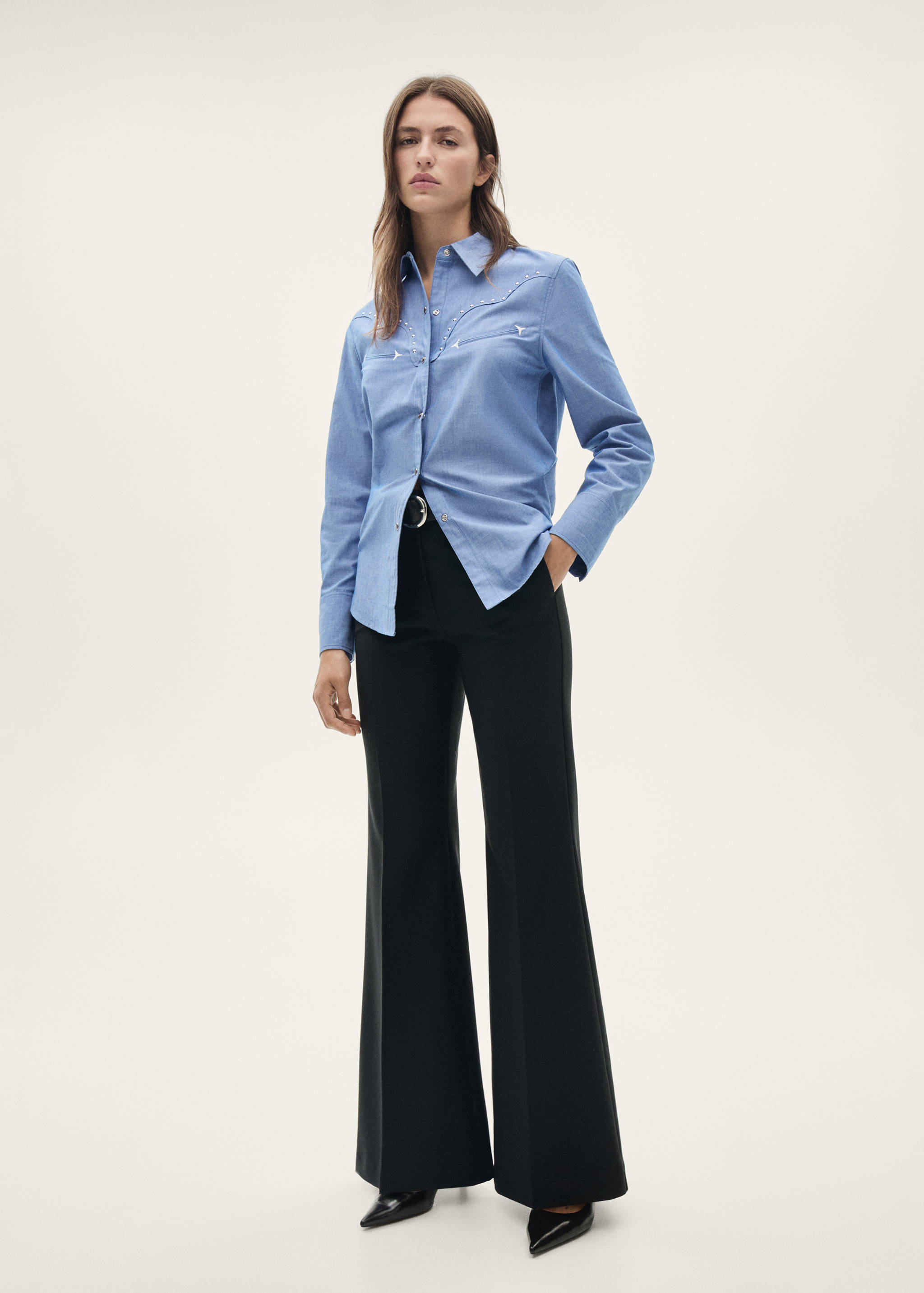 Slim-fit linen polo shirt - General plane