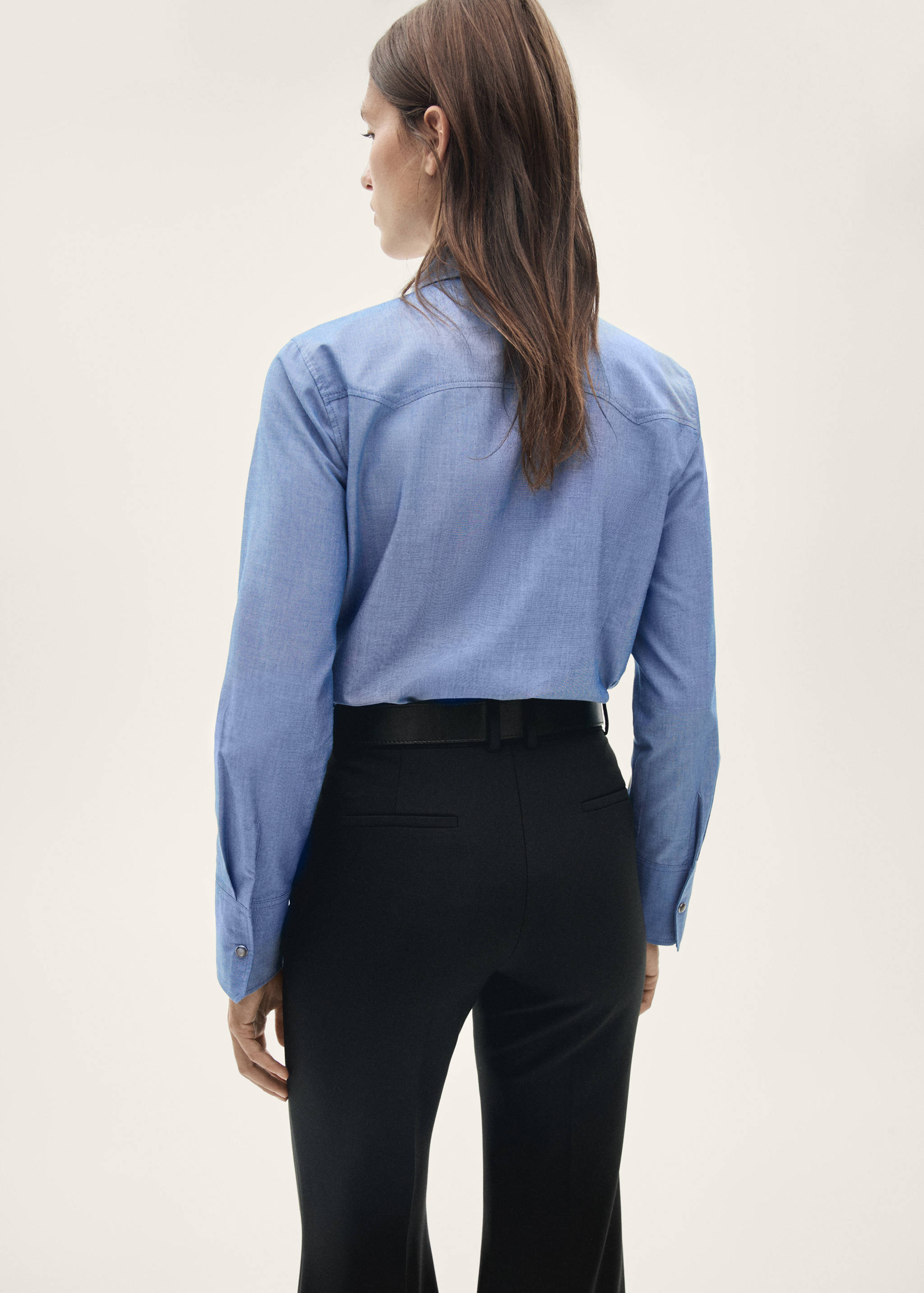 Slim-fit linen polo shirt - Reverse of the article