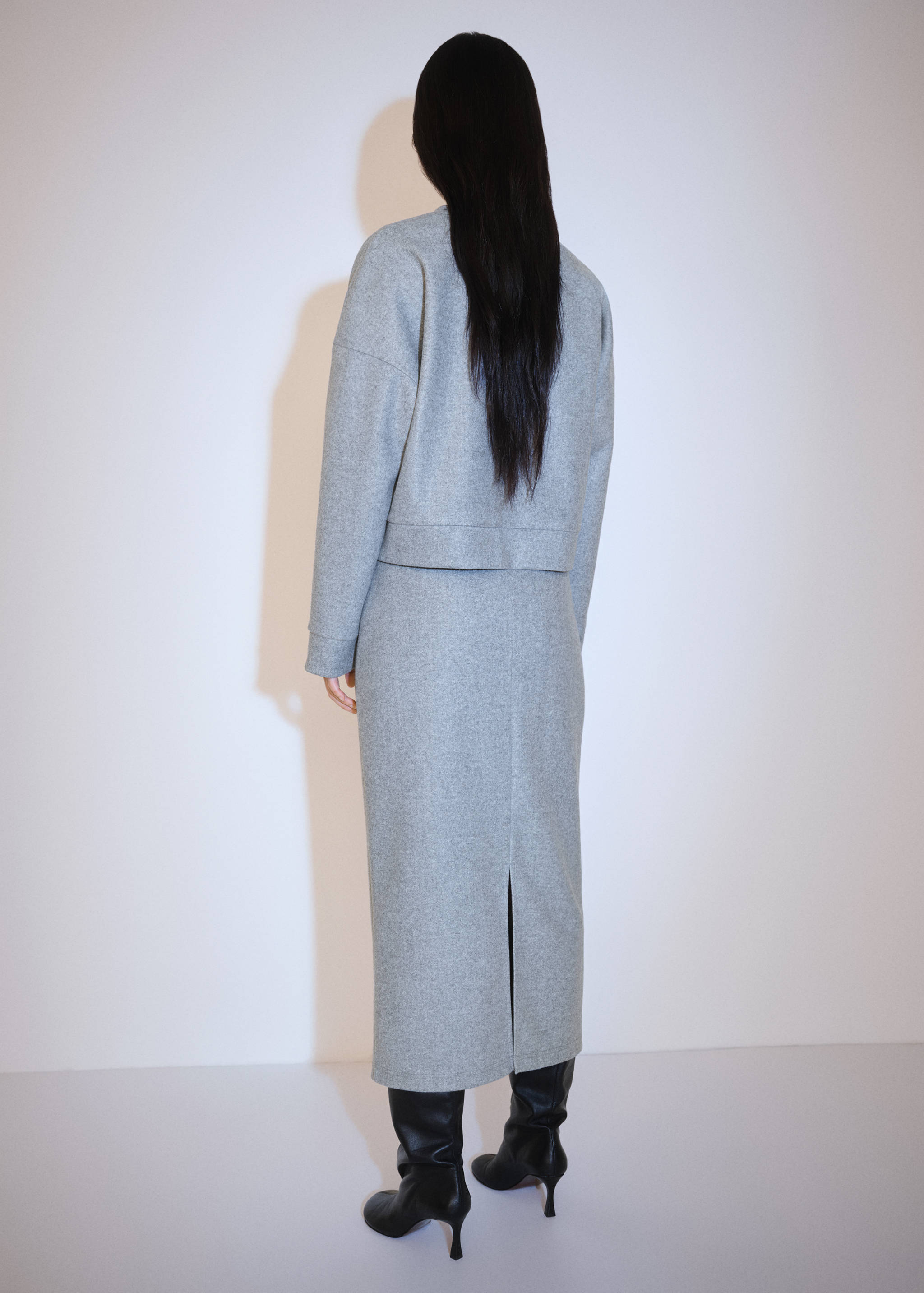 Миди-юбка из флиса - Обратная сторона изделия