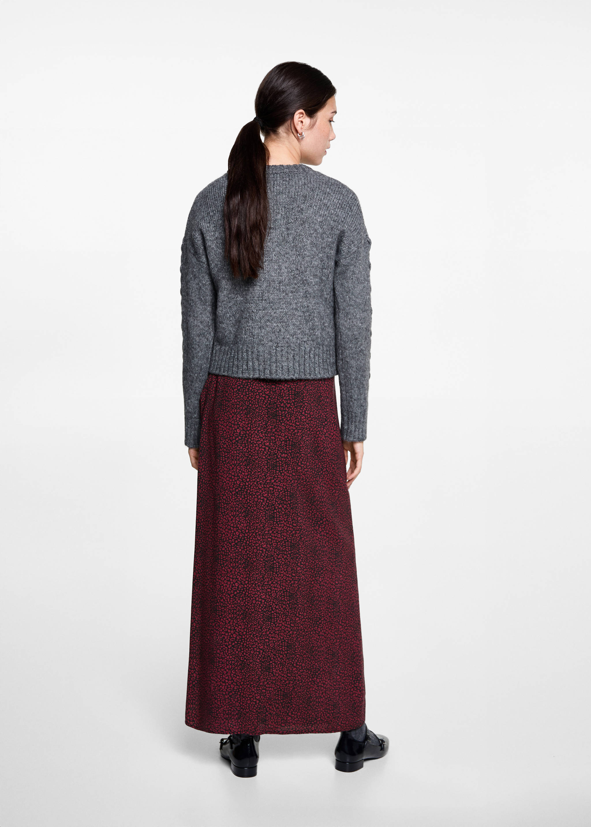 Falda midi leopardo - Reverso del artículo