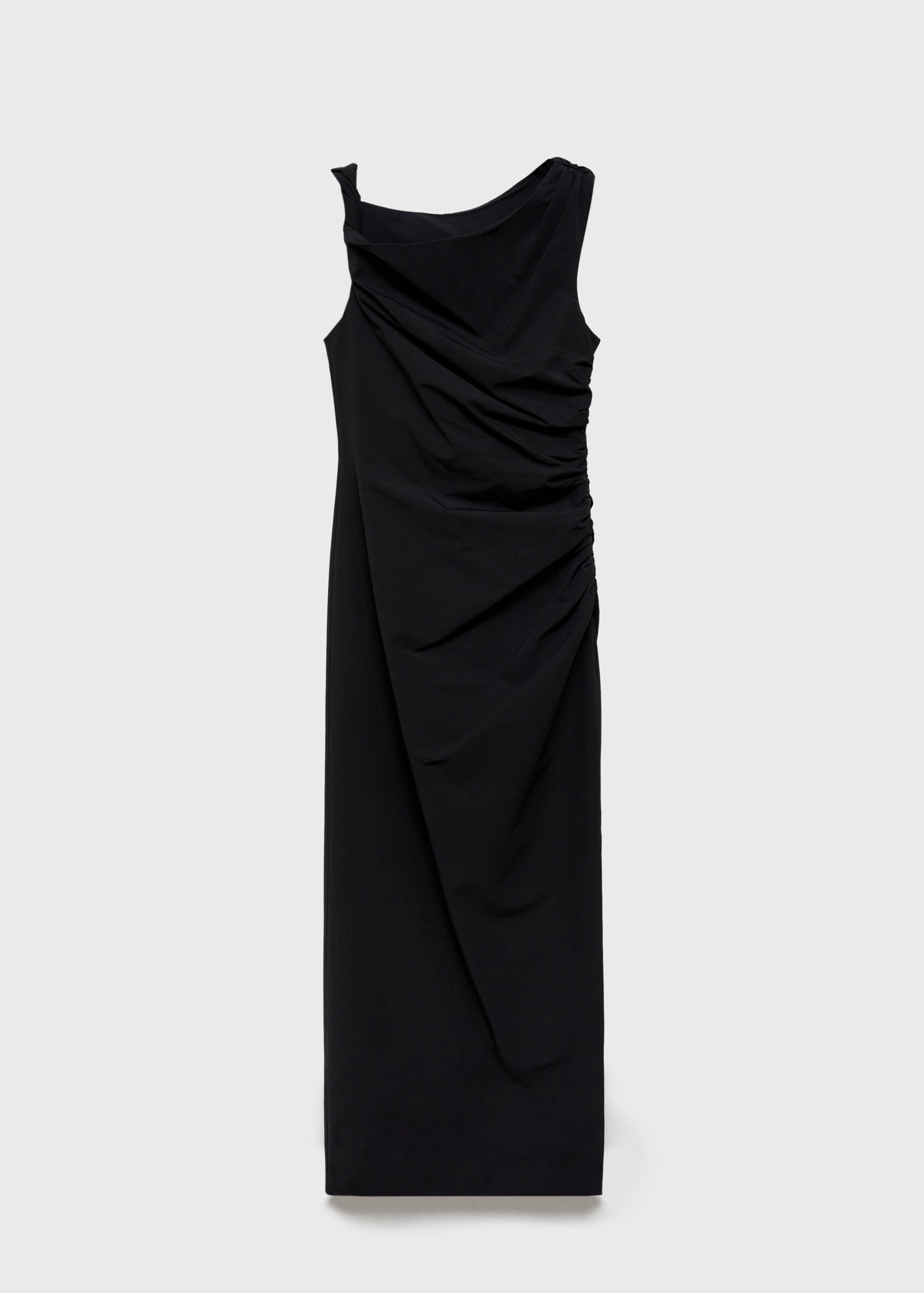 Asymmetrical dress with gathered details - Article without model