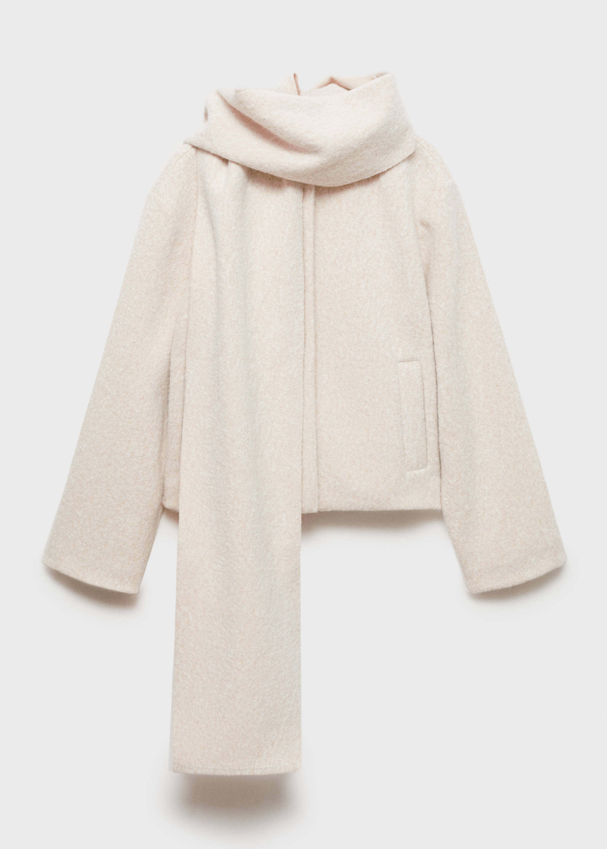 Jacket with scarf and pockets - Article without model