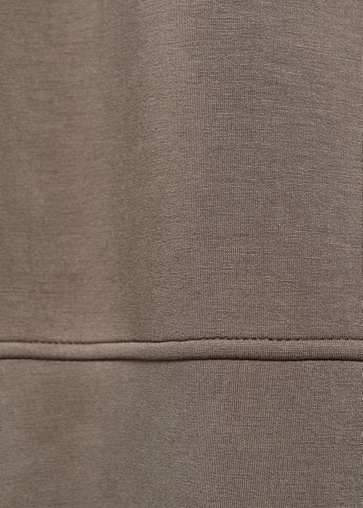 Turtleneck sweatshirt with zip — Medium Brown