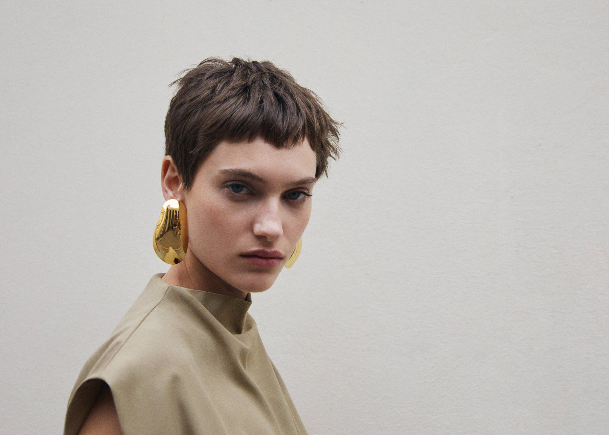 Maxi asymmetrical earrings - Panoramic plane