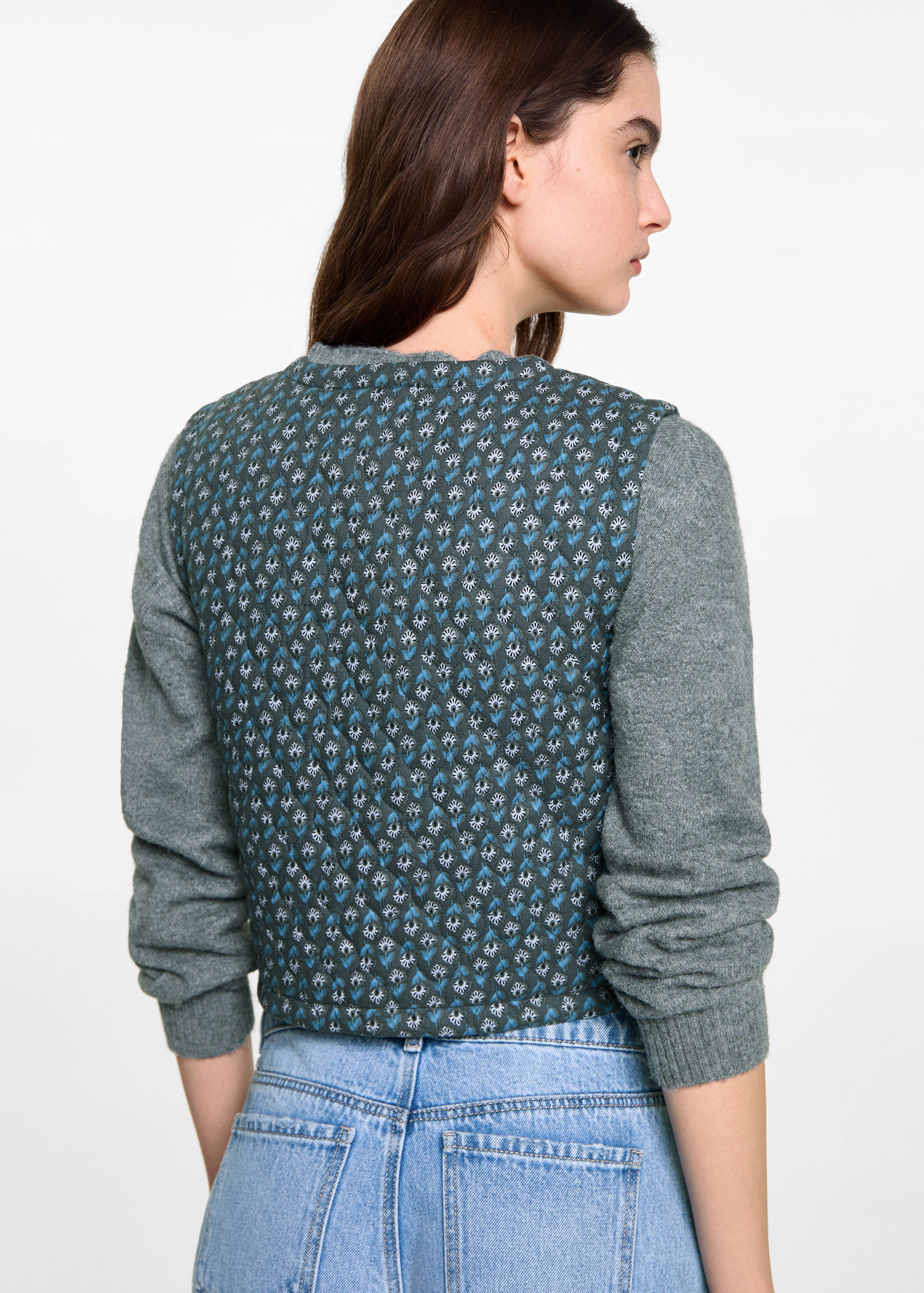 Printed quilted gilet - Reverse of the article