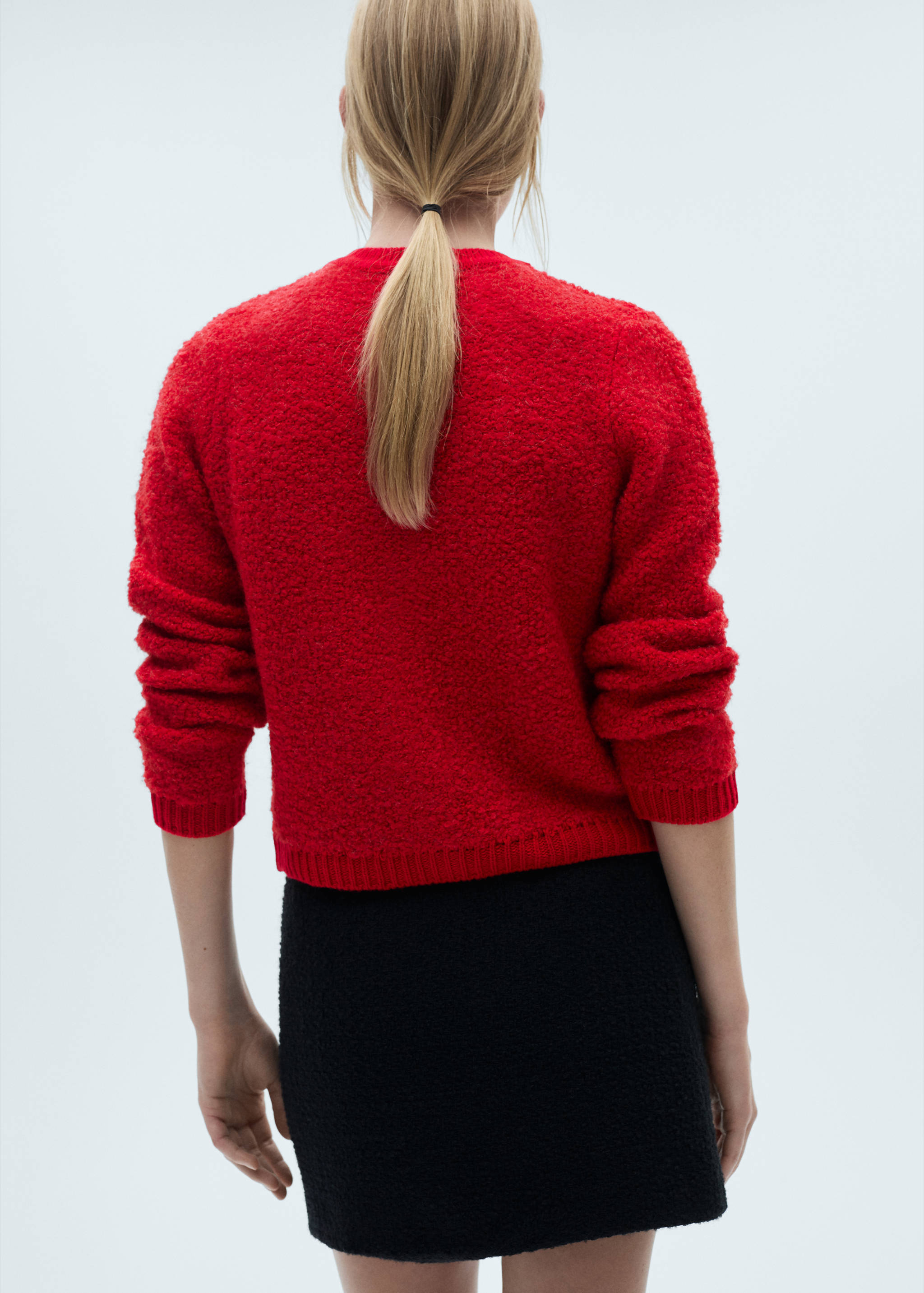 Cárdigan punto rizado botones joya - Reverso del artículo