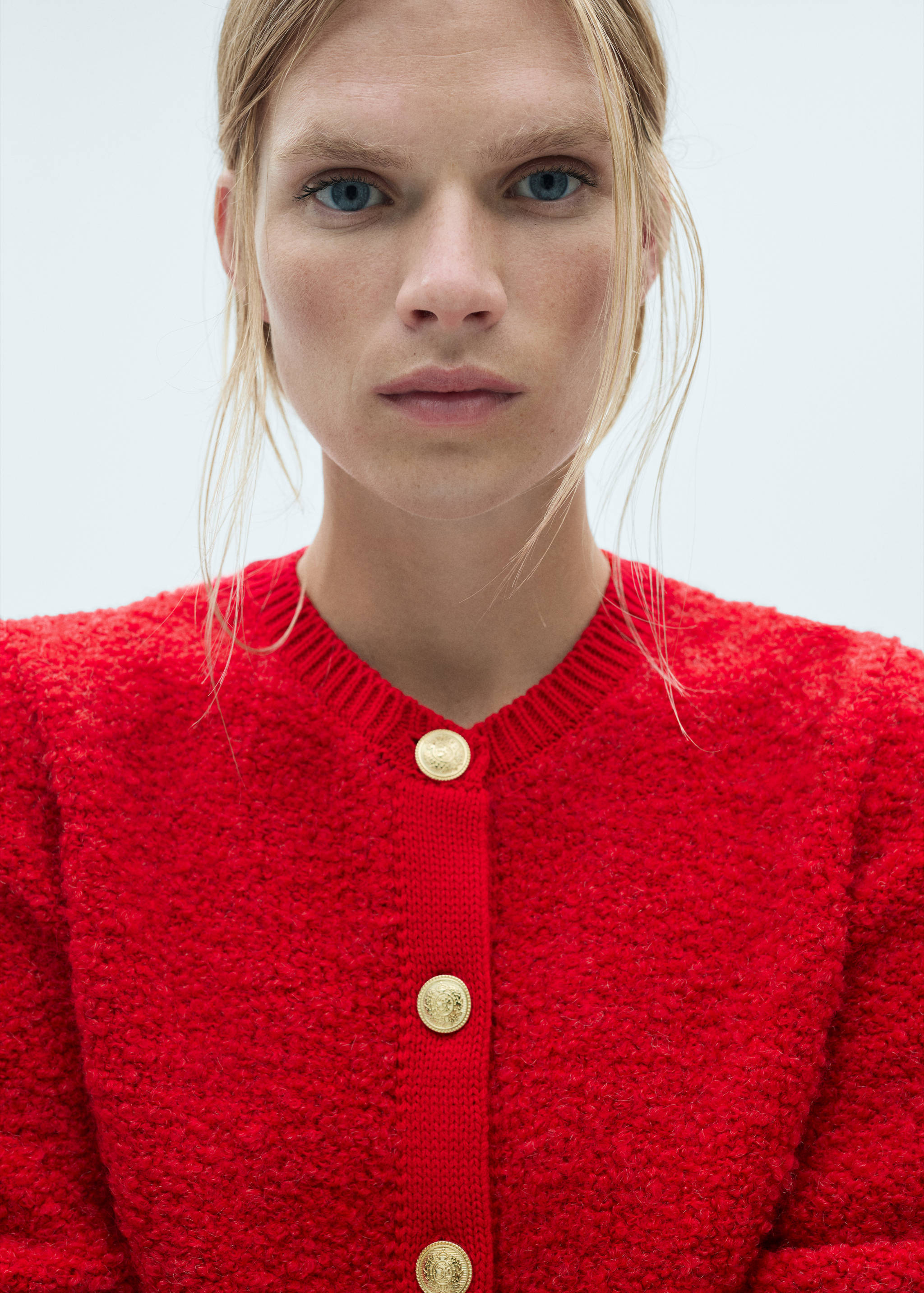 Cárdigan punto rizado botones joya - Detalle del artículo 1