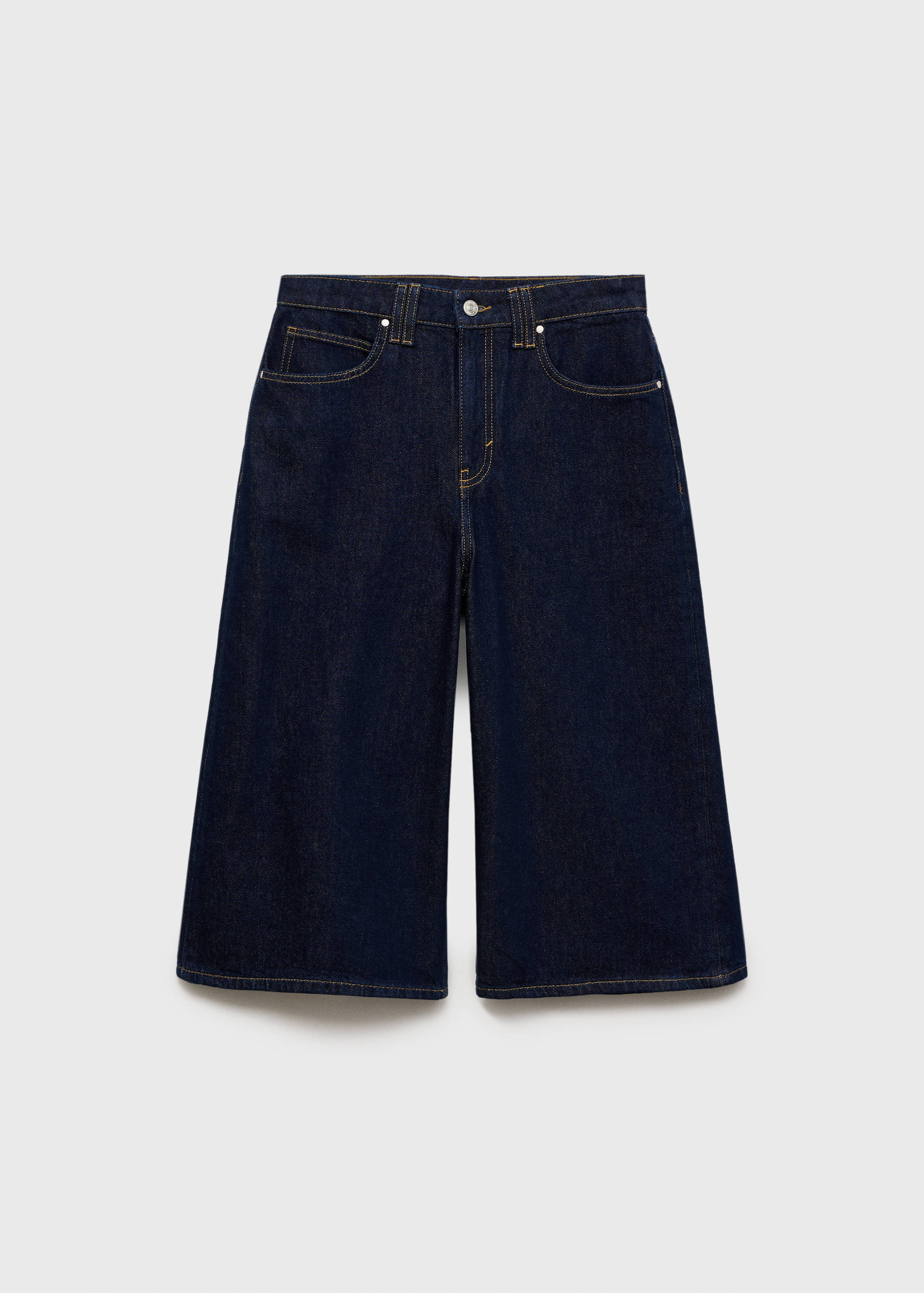 Rinse-wash denim bermuda shorts - Article without model