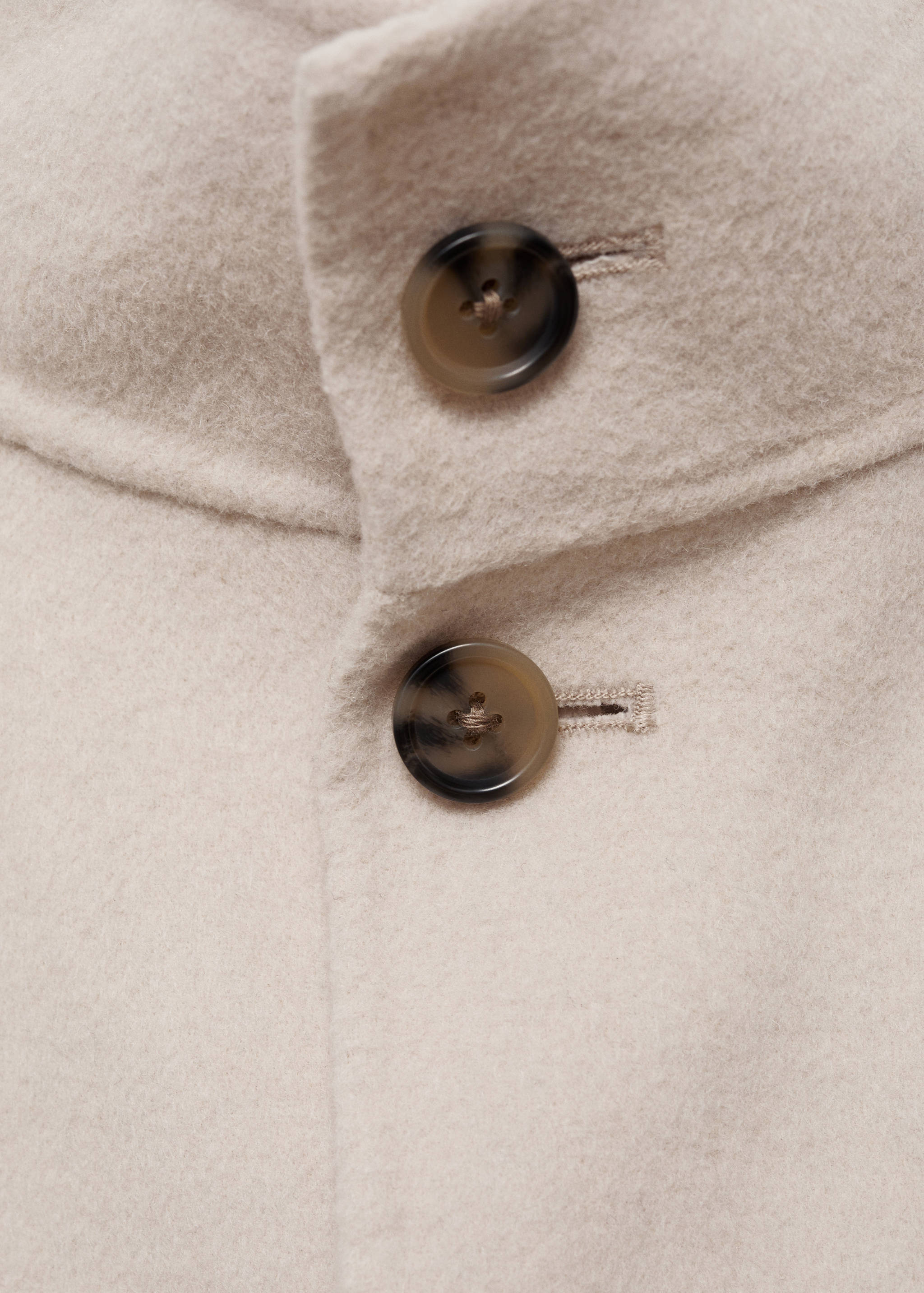 有领手工羊毛开襟毛衣 - null