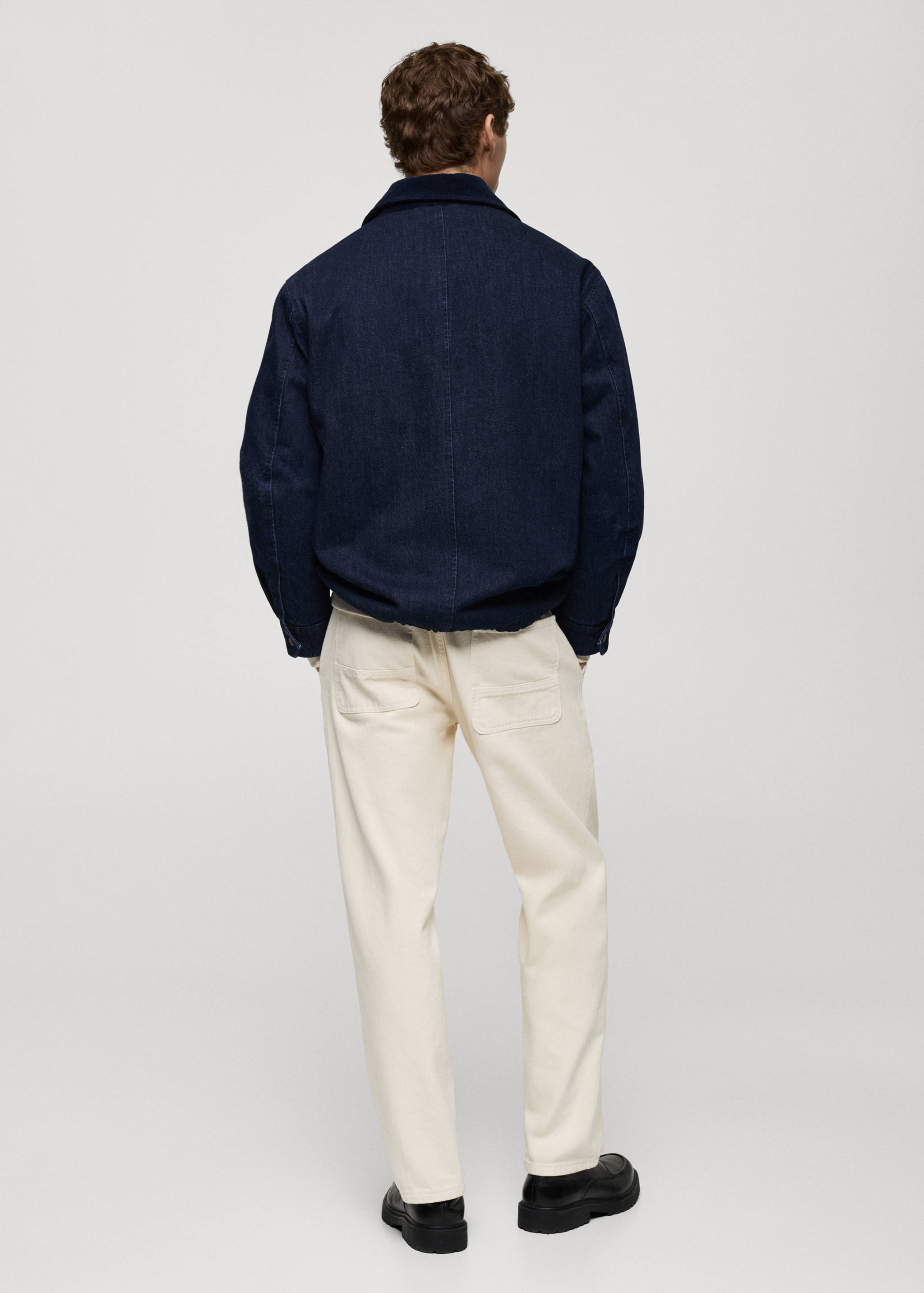 Corduroy collar denim jacket - Reverse of the article