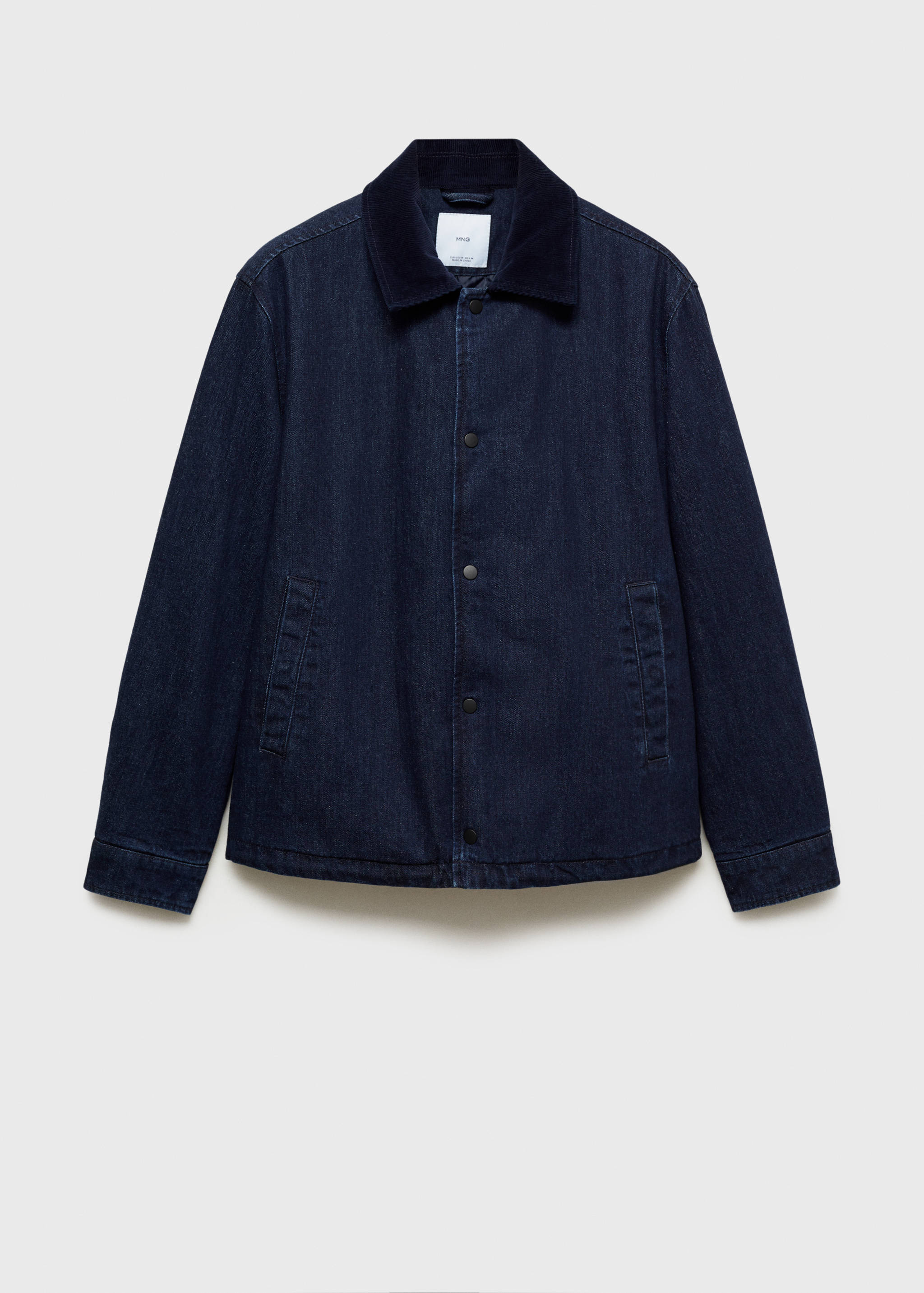Corduroy collar denim jacket - Article without model