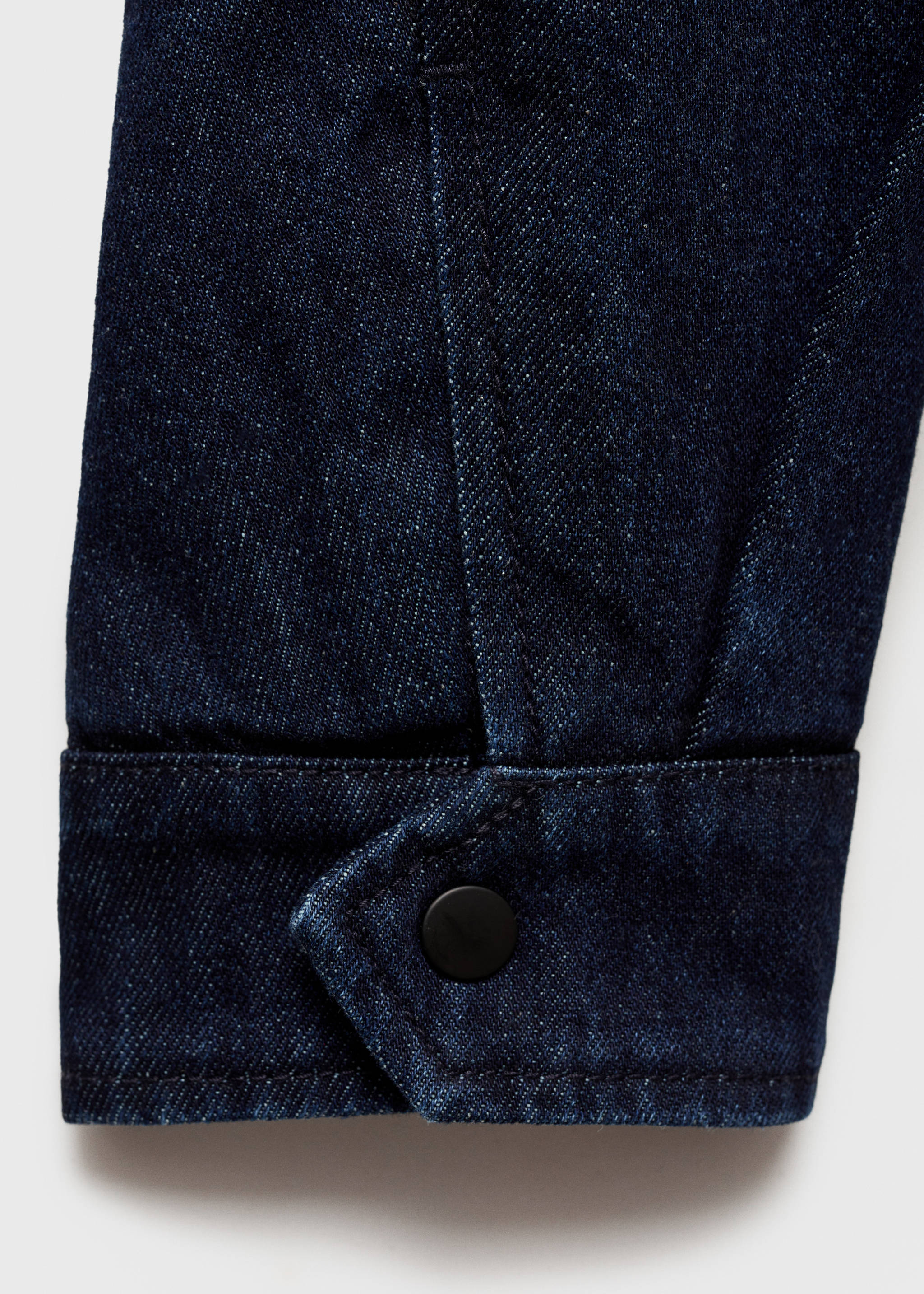 Corduroy collar denim jacket - Details of the article 0