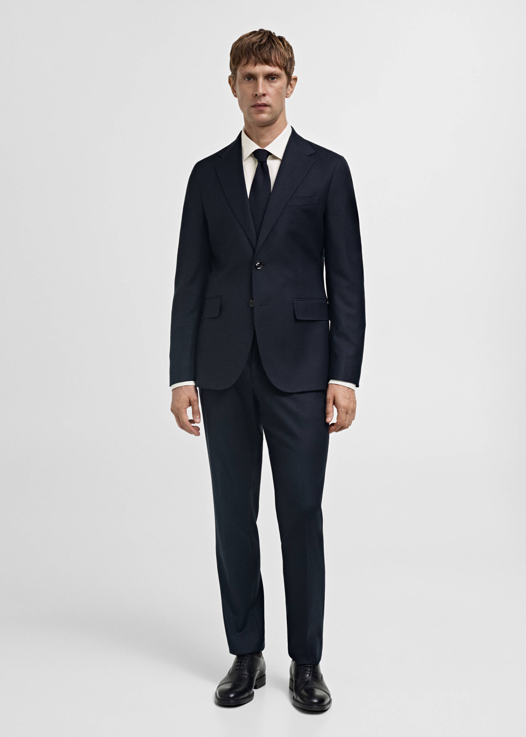 Cashmere and cotton suit shirt - General plane